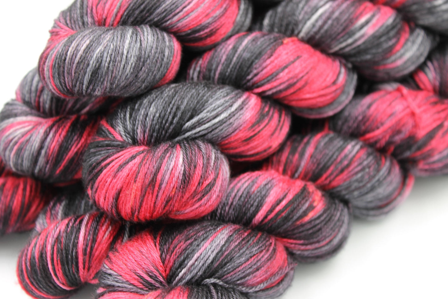 Daedric Heart Sock skein 50% Superwash Merino Wool 50% Silk 100g Skeins