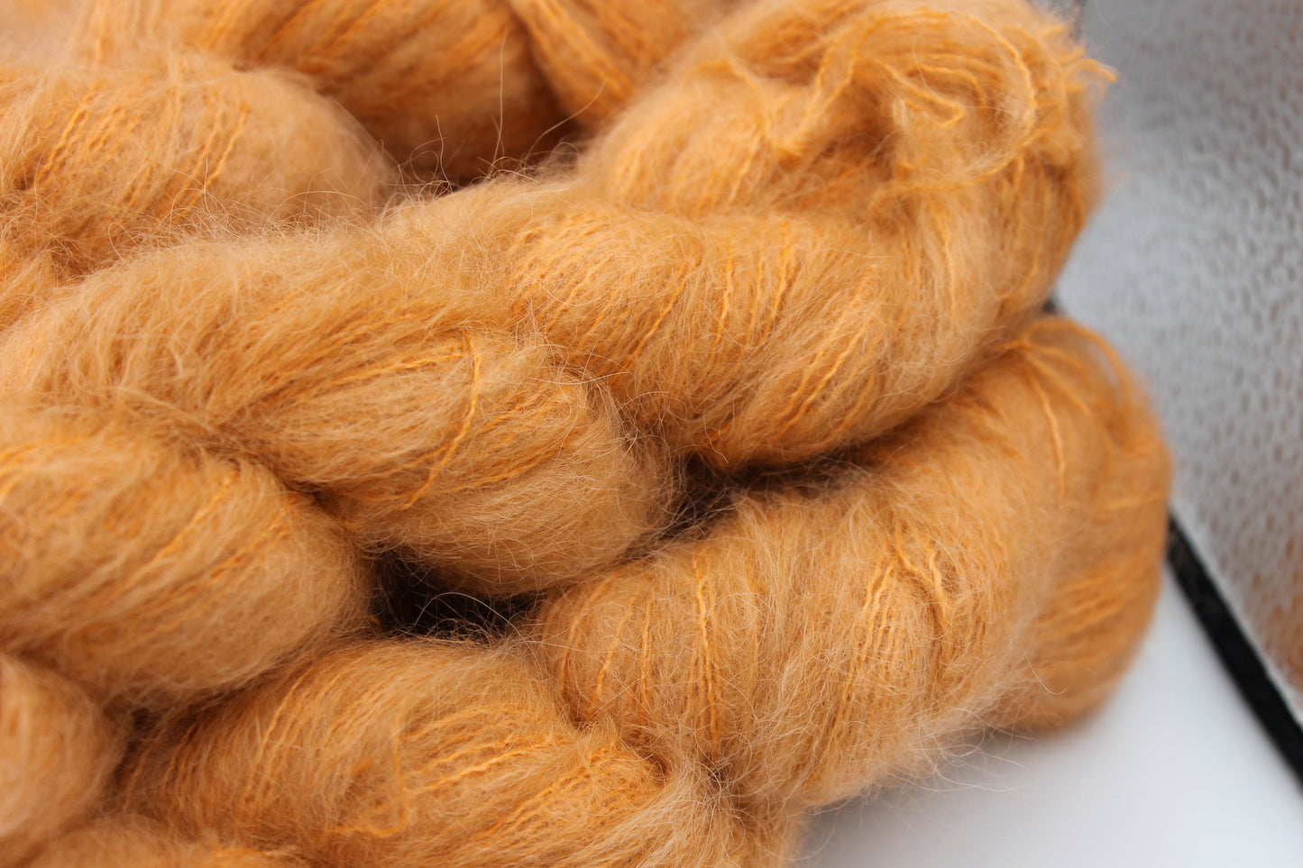 Pumpkin Lace 50g skein 74% Baby Suri Alpaca 26 Silk