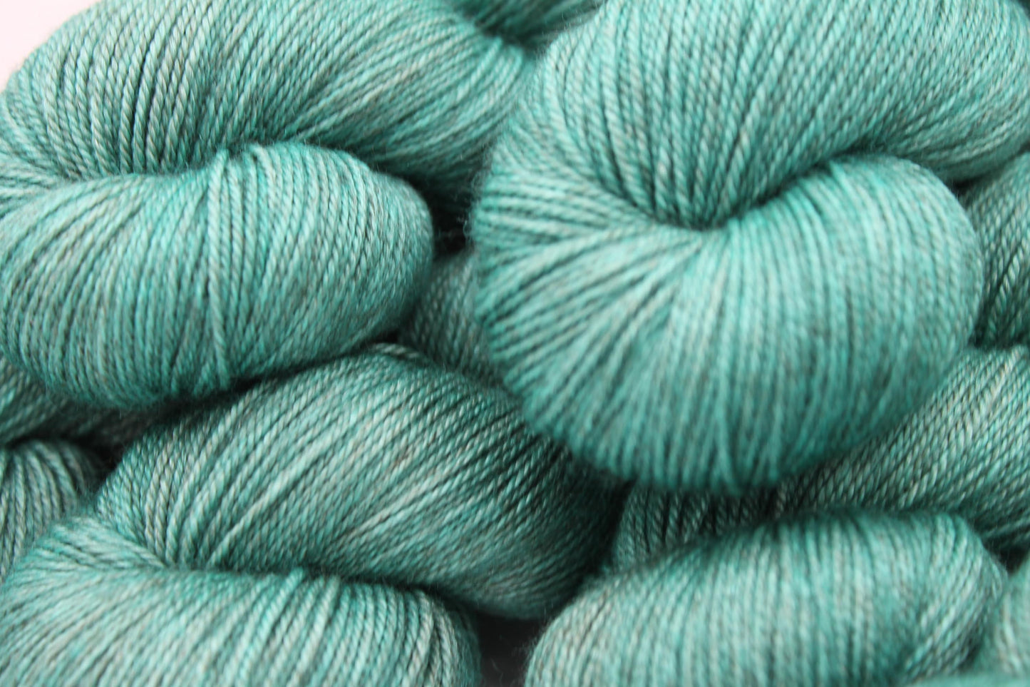 Jade Sock Skein 60% SuperWash Merino 20 silk and 20 Yak Hand Dyed Yarn