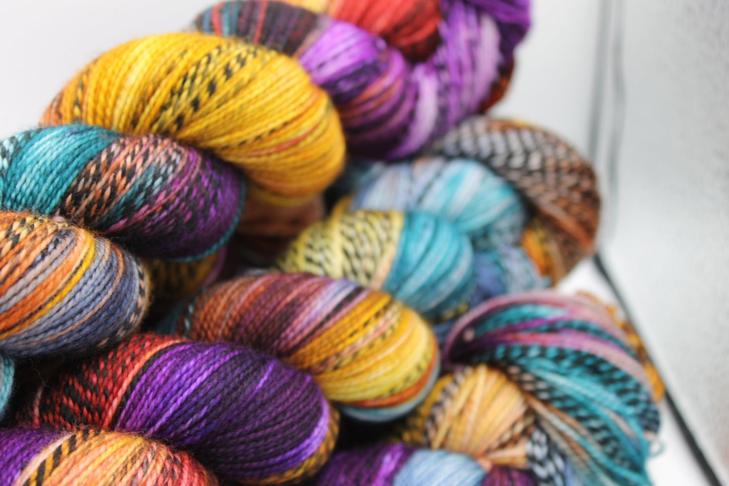 Autumn Zebra Sock Skein 80% SuperWash Merino and 20 Nylon Hand Dyed Zebra Yarn 100g