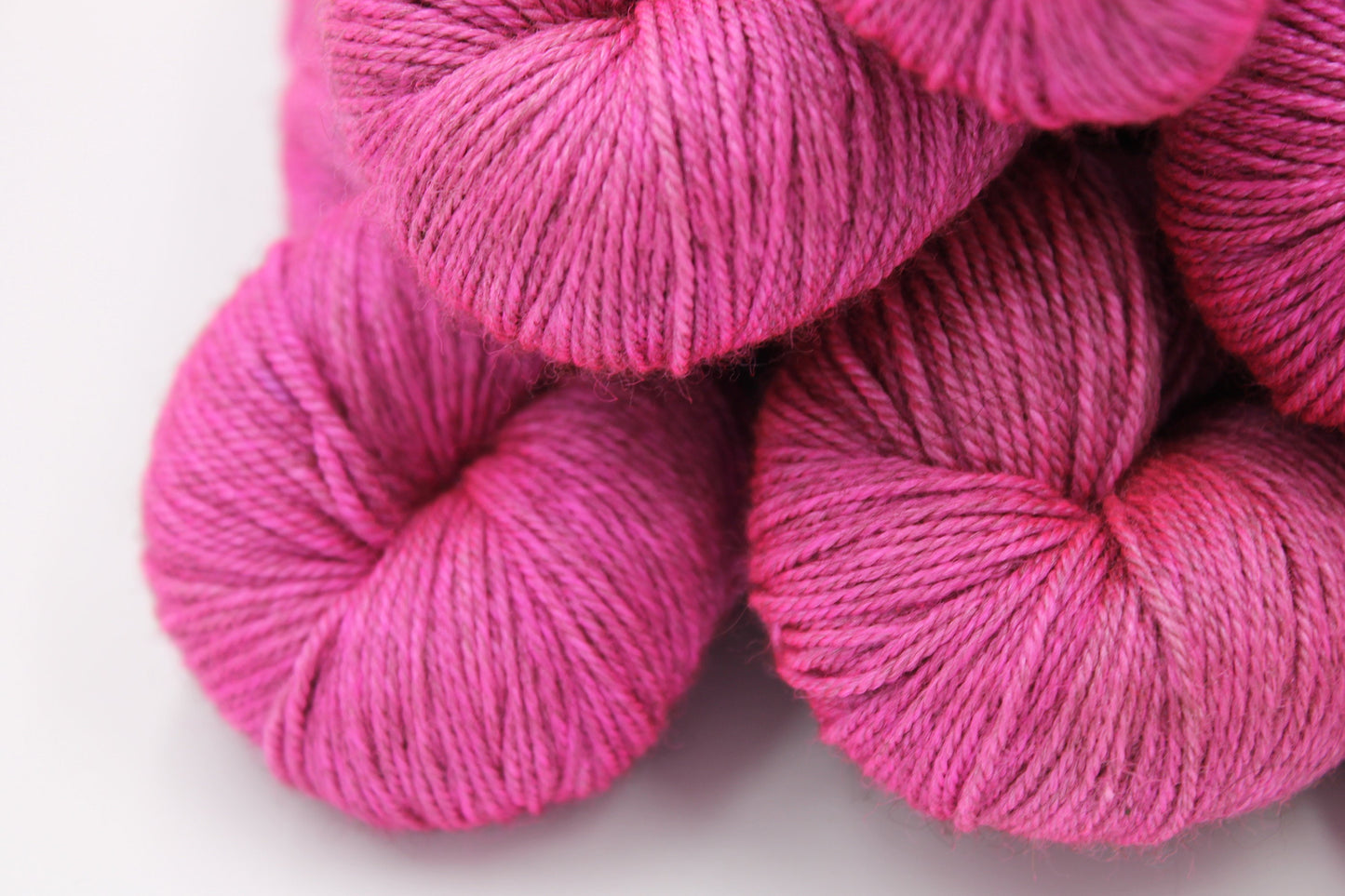 Fuchia Sock Skein 60% SuperWash Merino 20 silk and 20 Yak Hand Dyed Yarn
