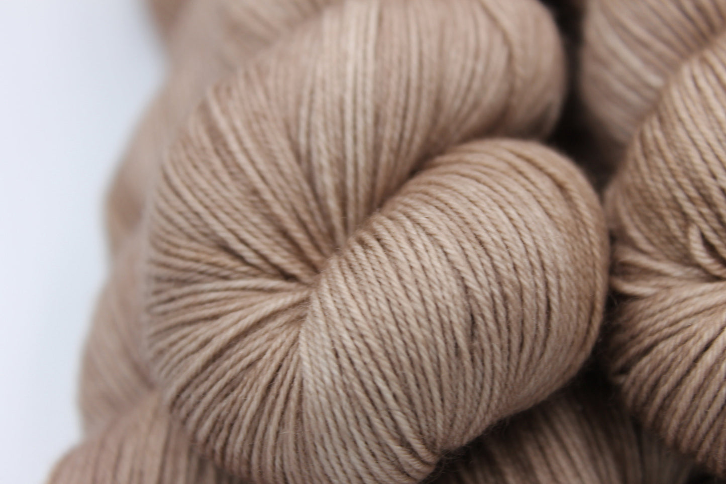 Cappuccino Sock Skein 75% SuperWash Merino and 25 Nylon Hand Dyed Yarn 100g
