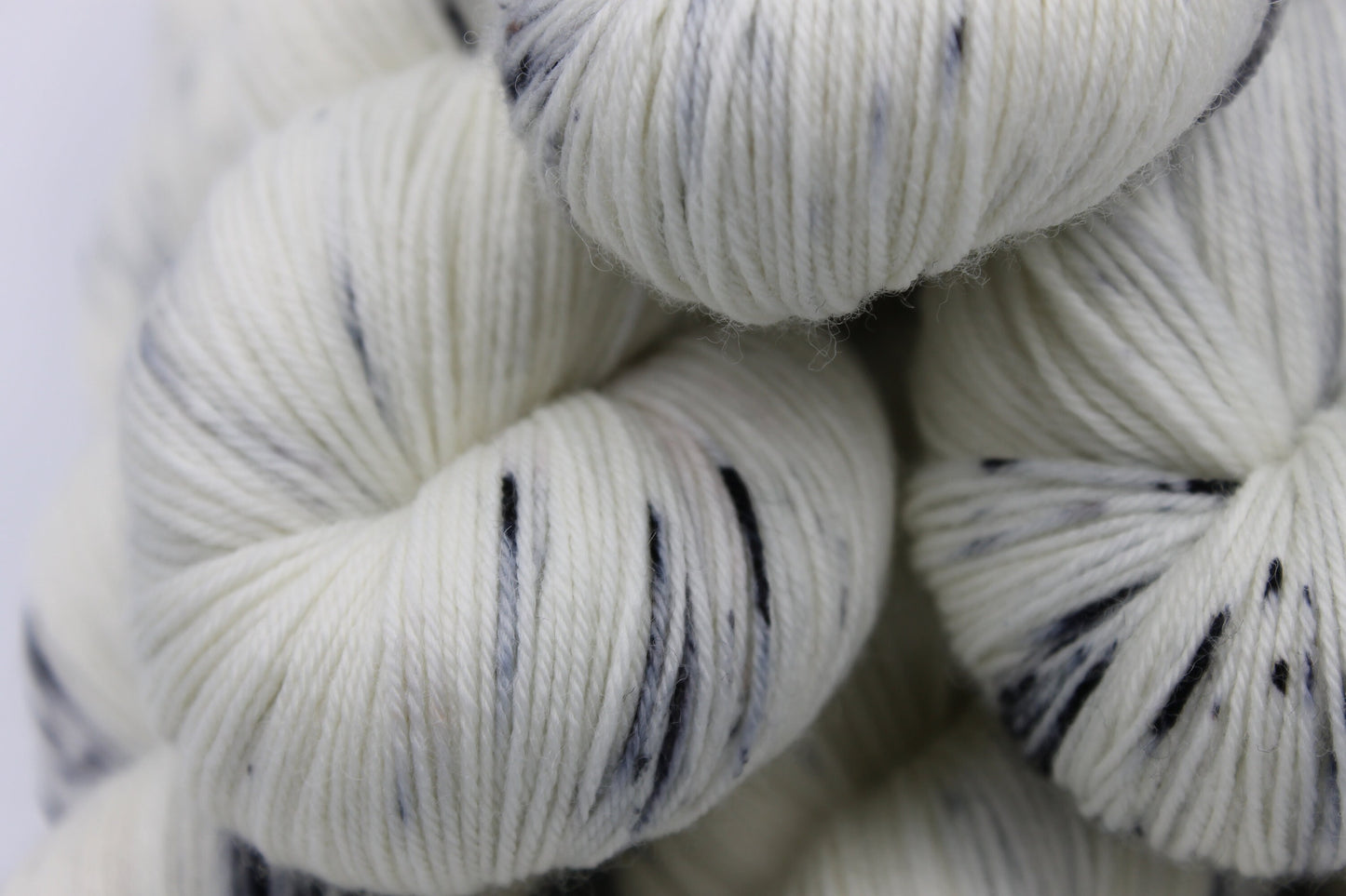 Granite Light Speckle Sock Skein 75% SuperWash Merino and 25 Nylon Hand Dyed Yarn 100g