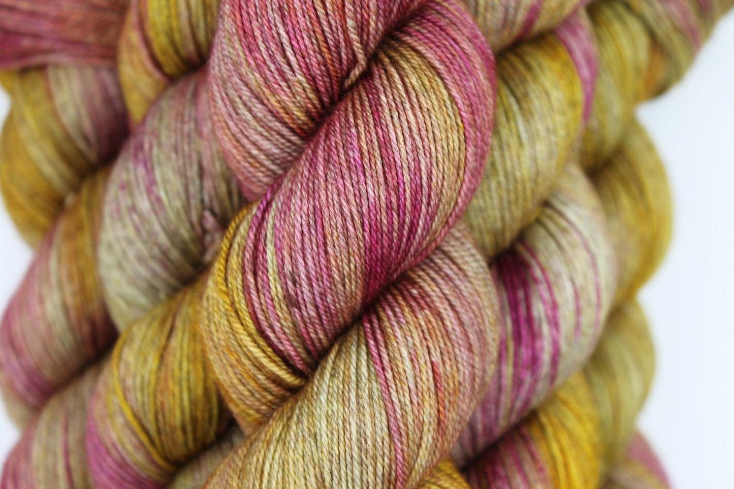 Brocade Sock Skein 60% SuperWash Merino 20 silk and 20 Yak Hand Dyed Yarn