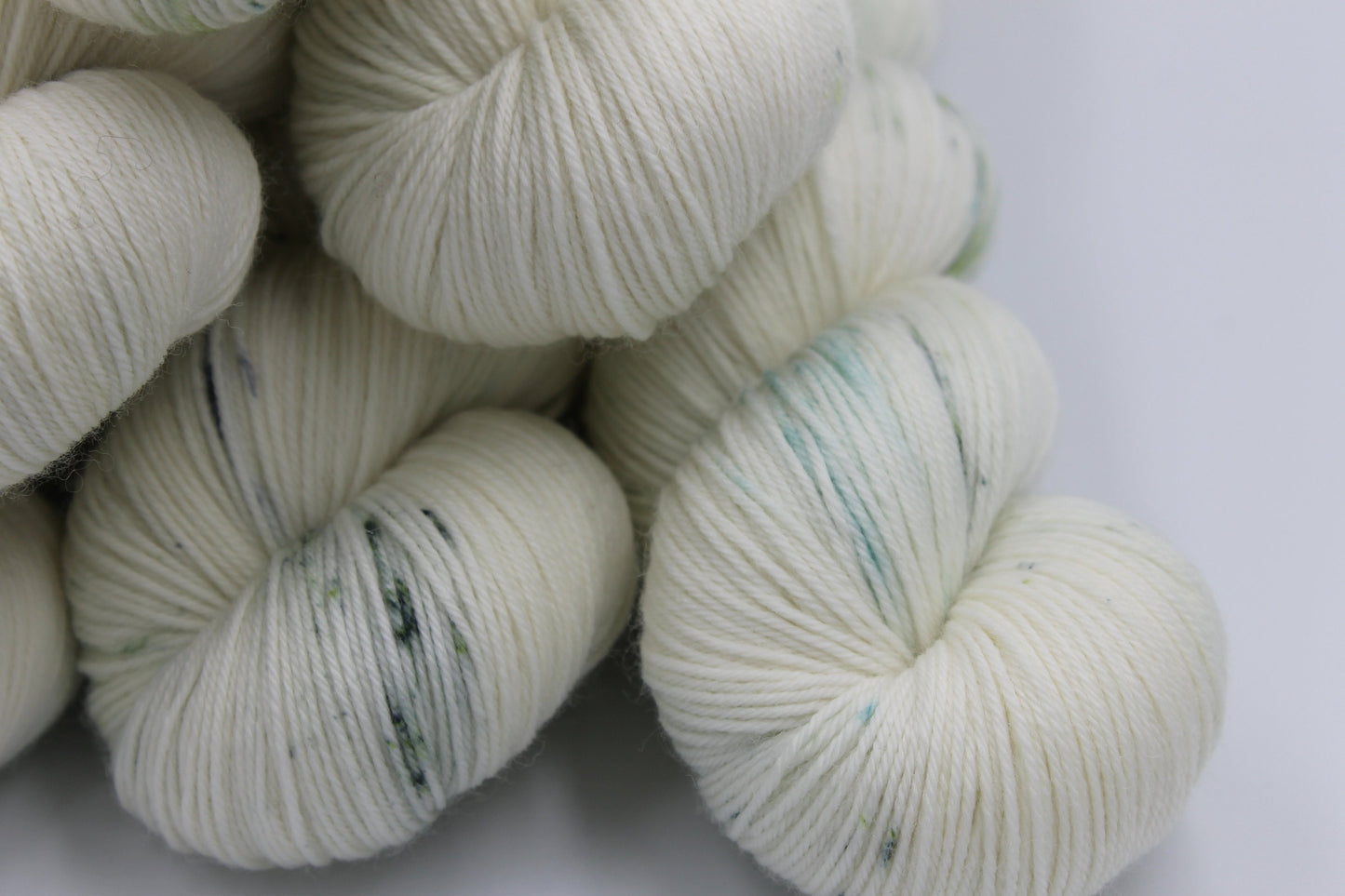 Saltmarsh Light Speckle Sock Skein 75% SuperWash Merino and 25 Nylon Hand Dyed Yarn 100g