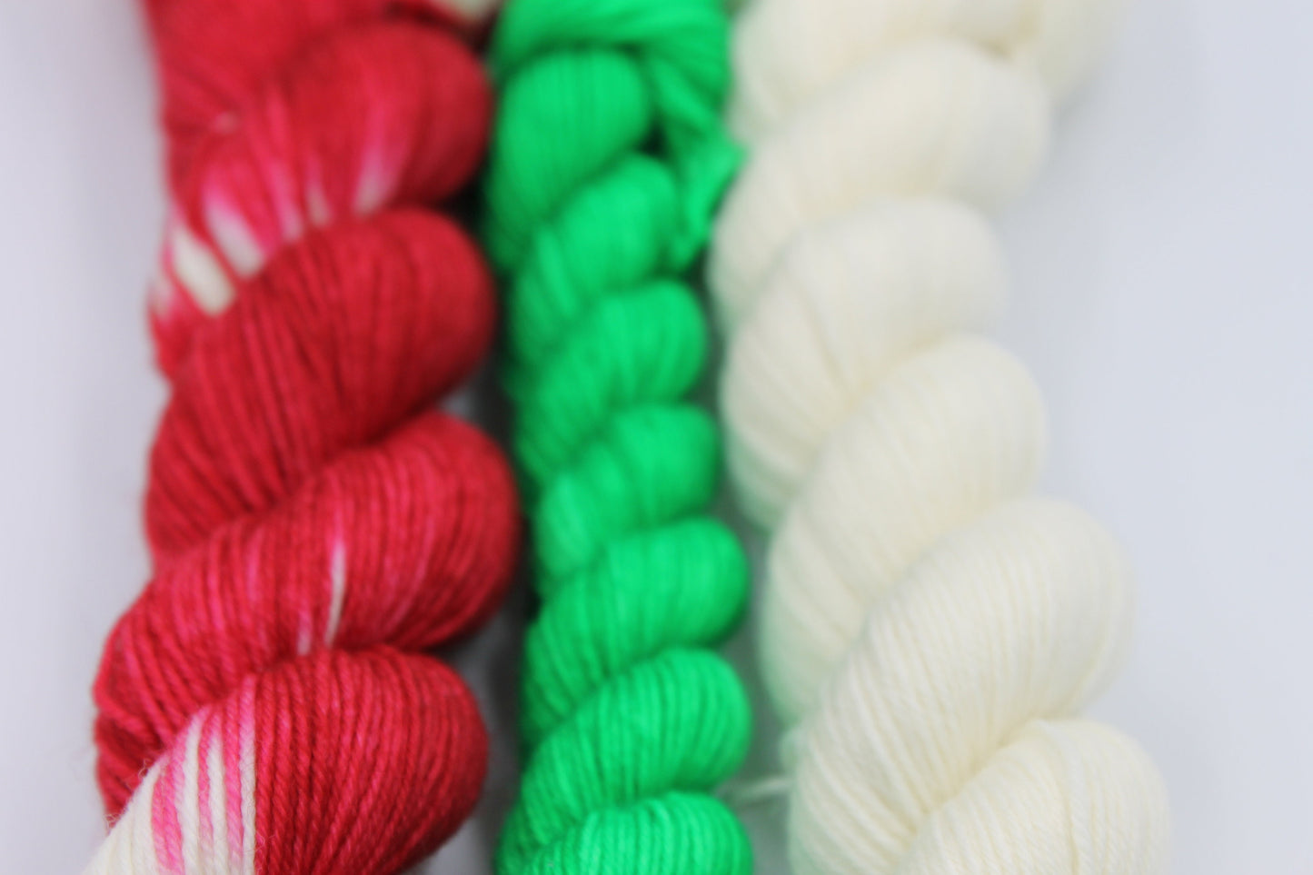 Toadstool, Sock 2x50g and 1 x 20g skeins 75% SuperWash Merino and 25 Nylon Hand Dyed Yarn 120g total