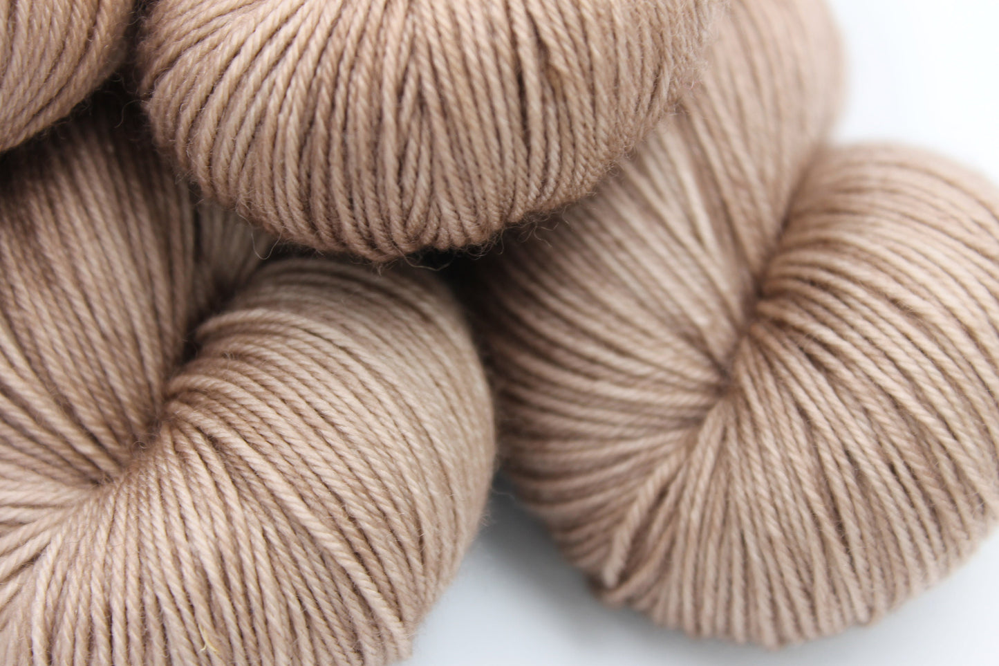 Cappuccino Sock Skein 75% SuperWash Merino and 25 Nylon Hand Dyed Yarn 100g