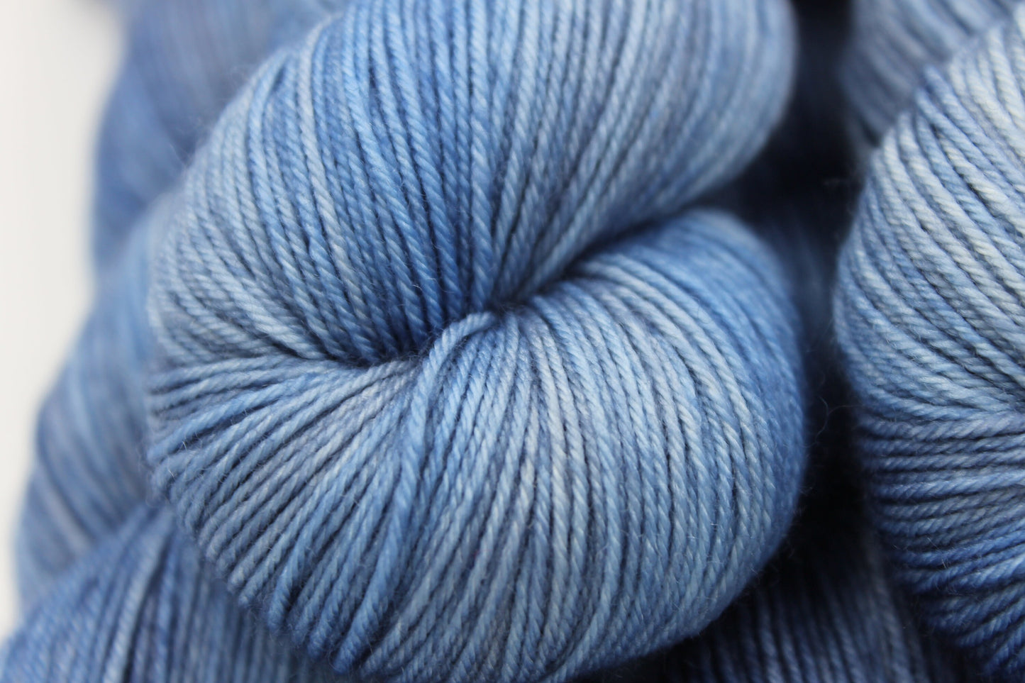 Denim, Sock Skein 75% SuperWash Merino and 25 Nylon Hand Dyed Yarn 100g