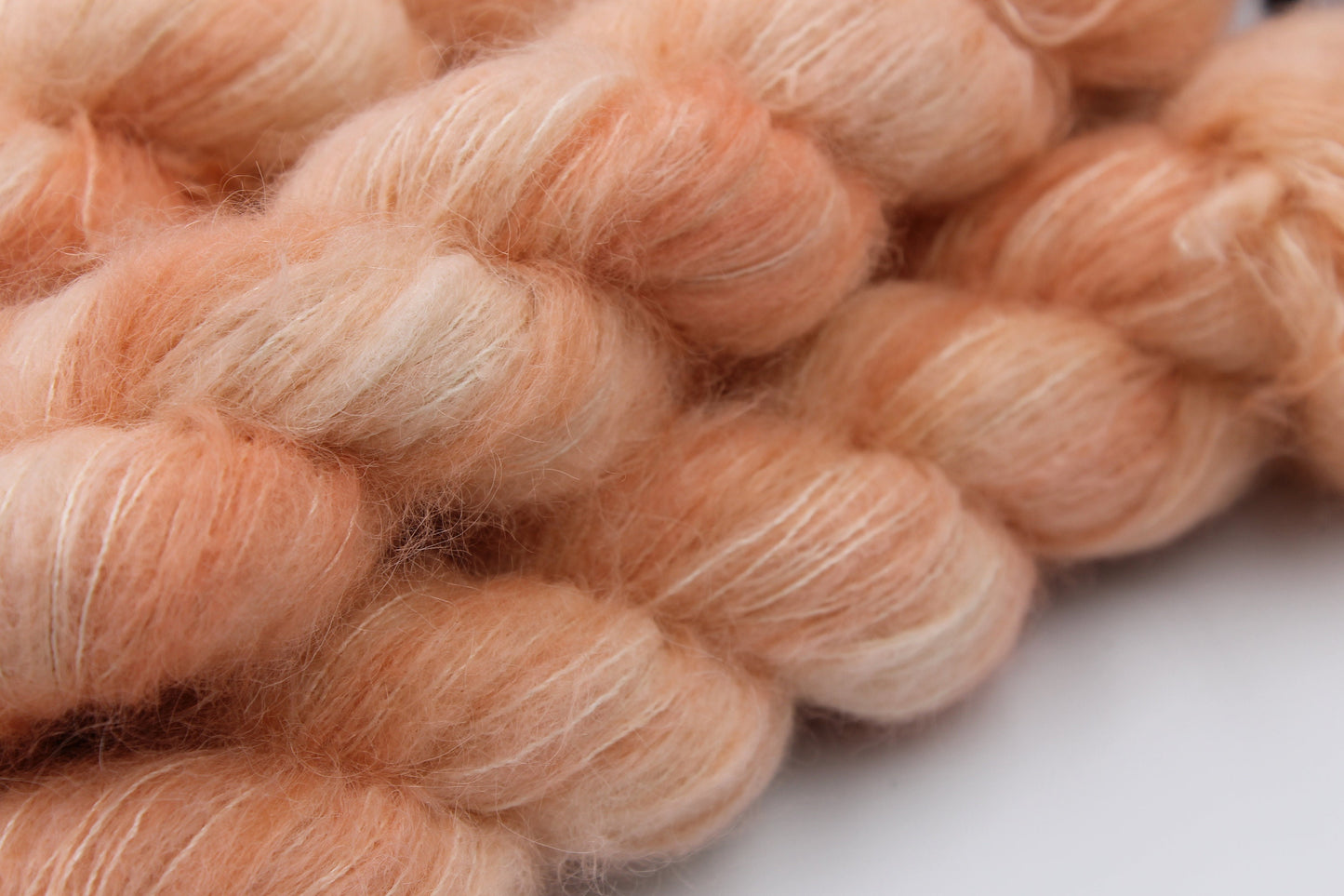 Apricot Exquisite Lace 50g skein 74% Baby Suri Alpaca 26 Mulberry Silk