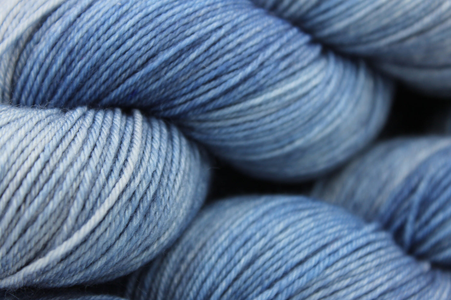 Denim, Sock Skein 75% SuperWash Merino and 25 Nylon Hand Dyed Yarn 100g