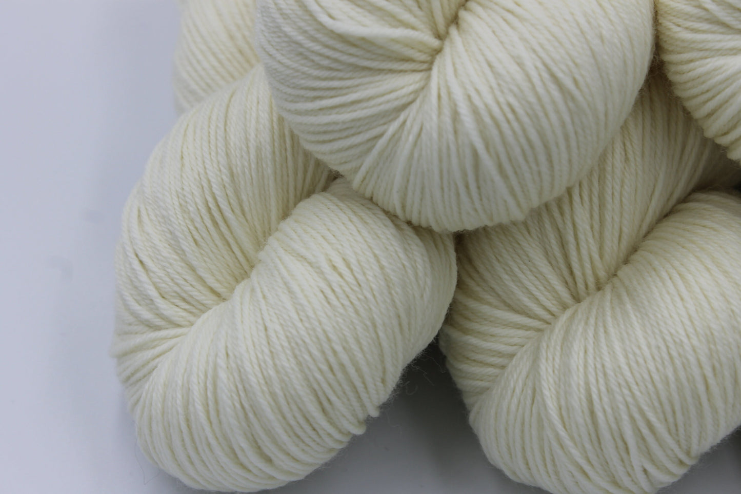 White Sock Skein 75% SuperWash Merino and 25 Nylon Hand Dyed Yarn 100g