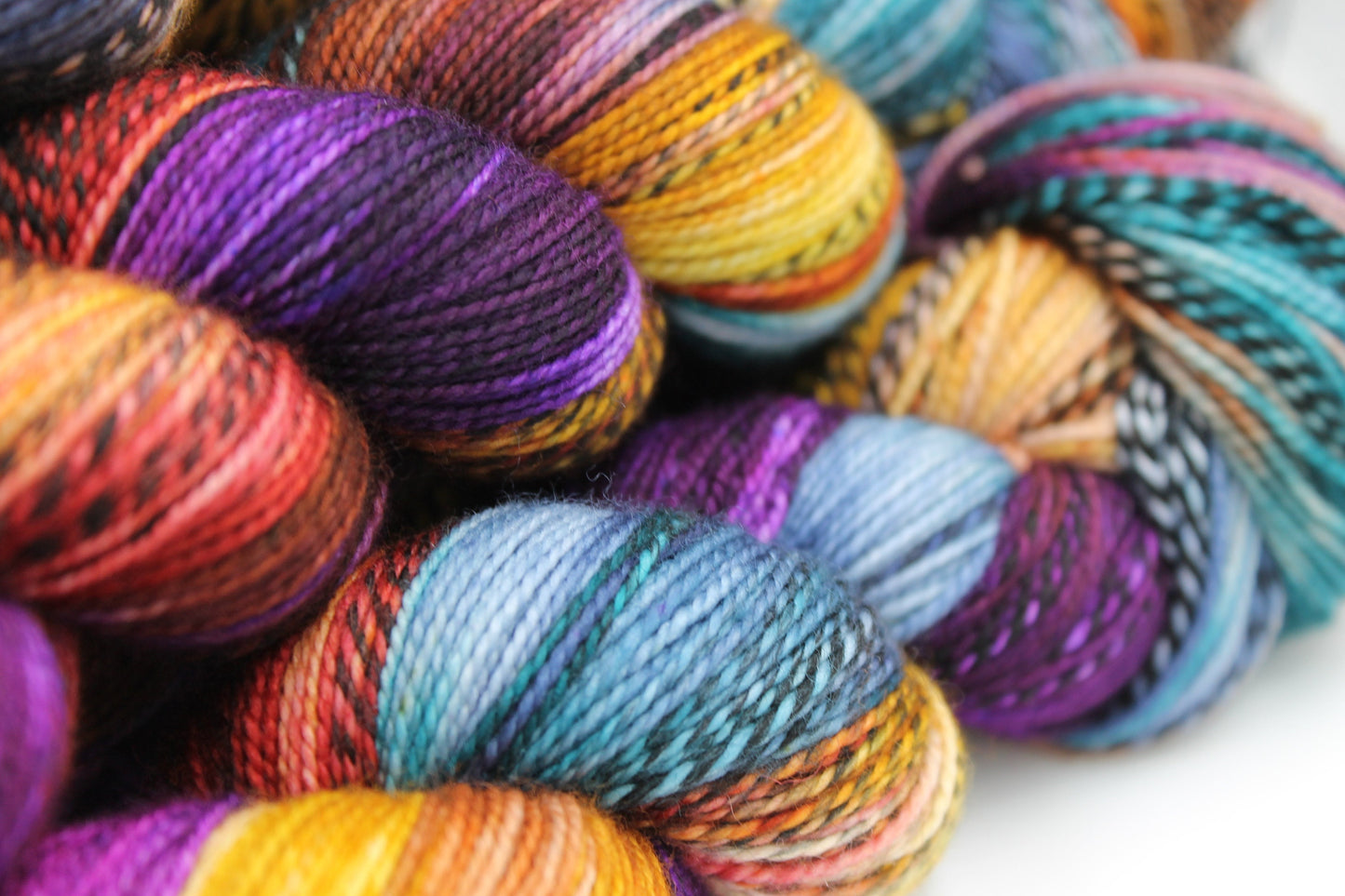 Autumn Zebra Sock Skein 80% SuperWash Merino and 20 Nylon Hand Dyed Zebra Yarn 100g