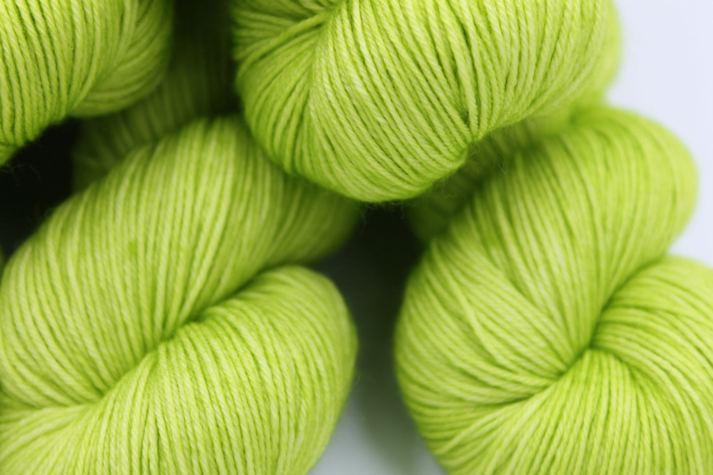 Chartreuse Sock Skein 75% SuperWash Merino and 25 Nylon Hand Dyed Yarn 100g