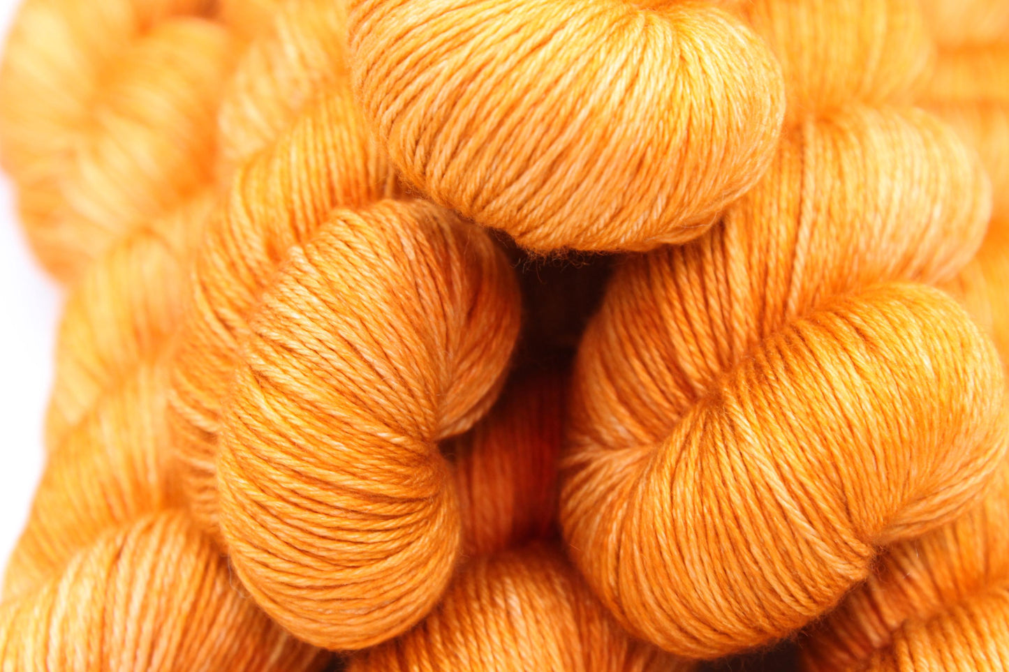 Pumpkin Sock skein 50% Superwash Merino Wool 50 Silk 100g Skeins