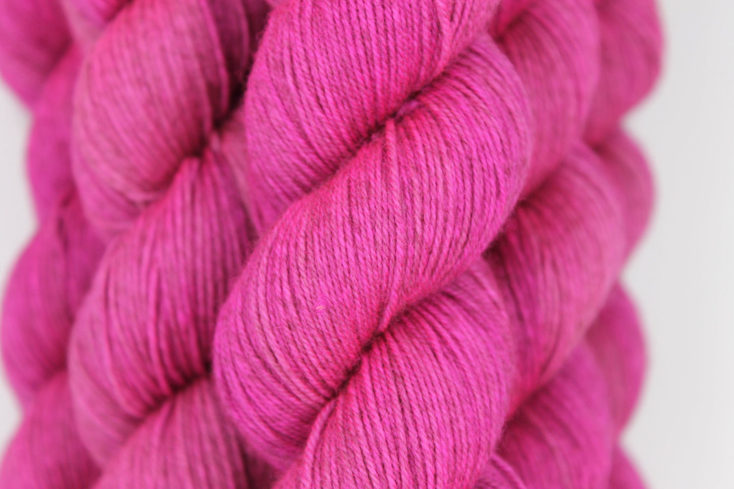 Fuchsia, Sock Skein 70% Superwash Merino 20 Yak 10 Nylon 100g
