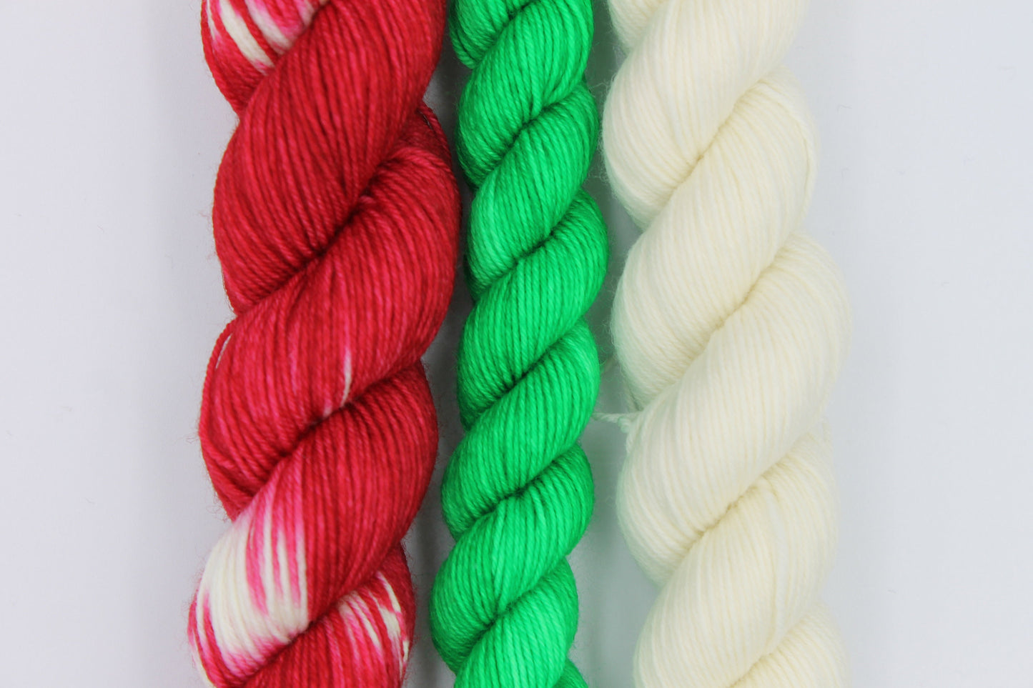 Toadstool, Sock 2x50g and 1 x 20g skeins 75% SuperWash Merino and 25 Nylon Hand Dyed Yarn 120g total
