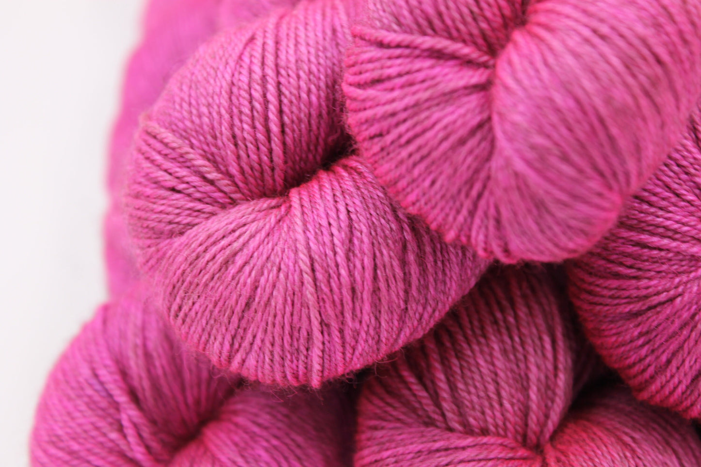 Fuchia Sock Skein 60% SuperWash Merino 20 silk and 20 Yak Hand Dyed Yarn