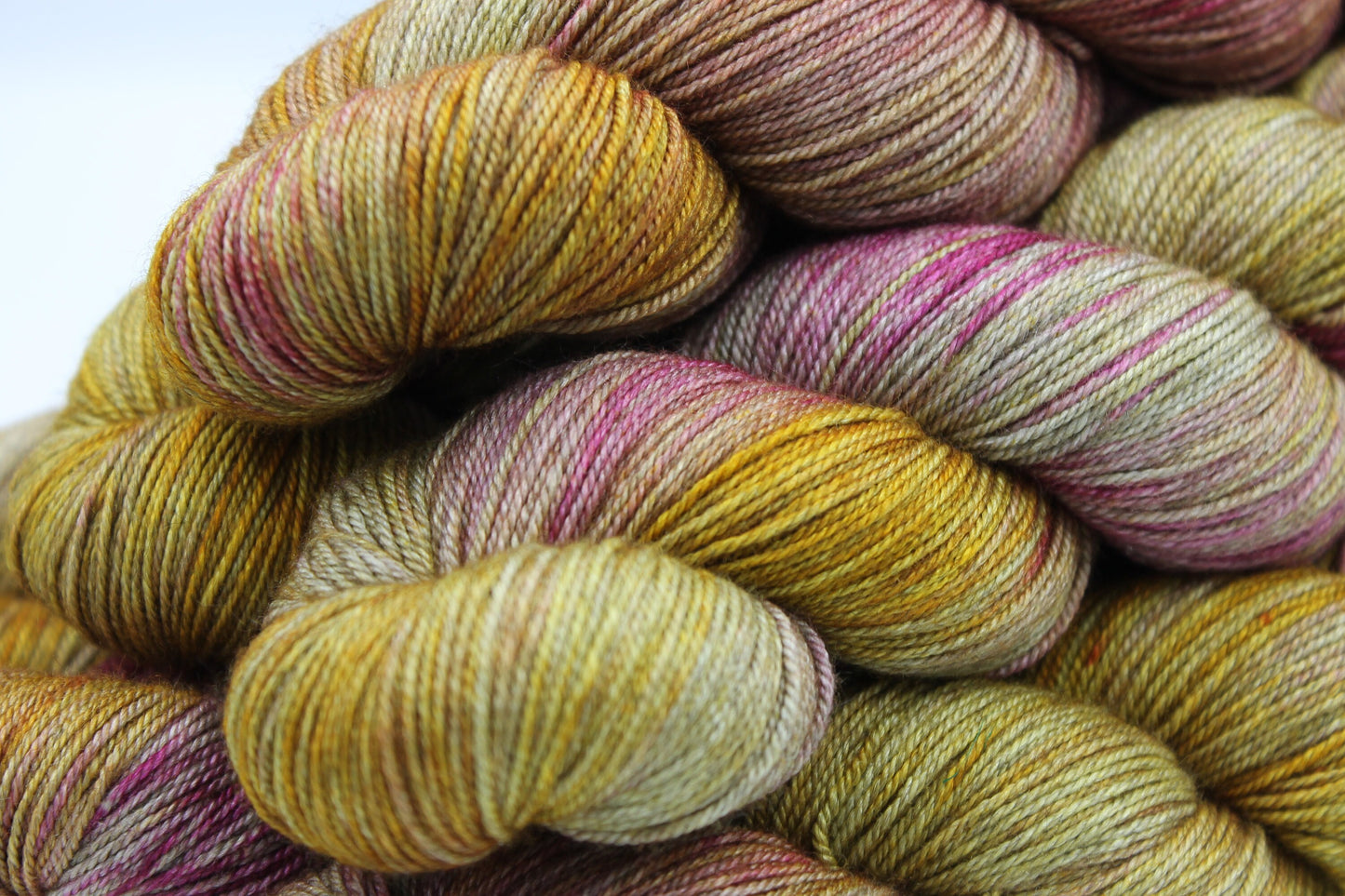 Brocade Sock Skein 60% SuperWash Merino 20 silk and 20 Yak Hand Dyed Yarn
