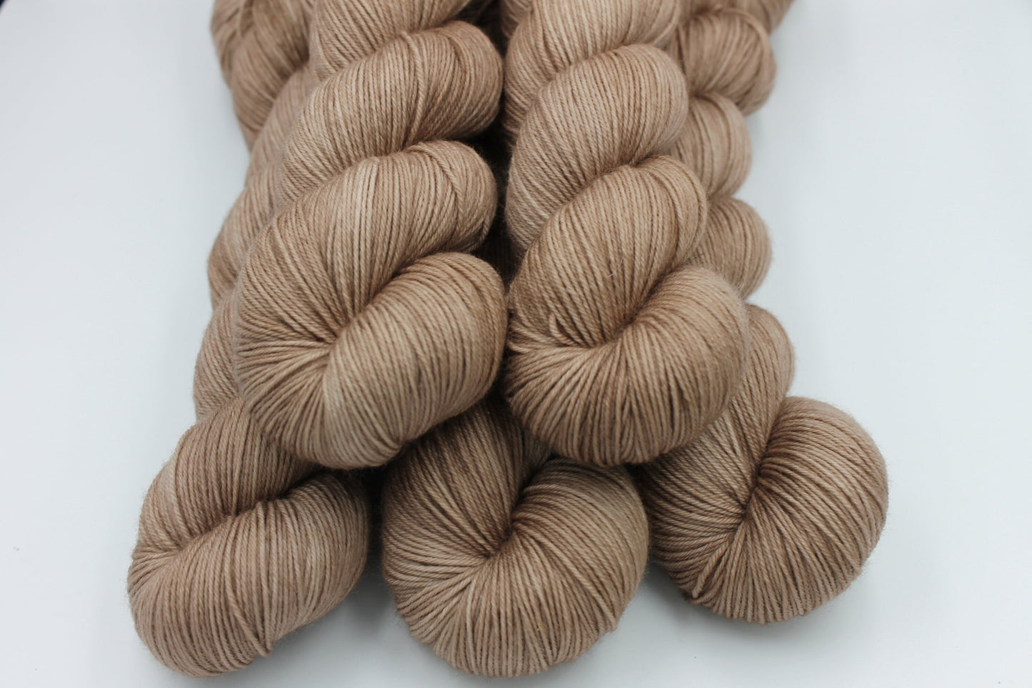 Cappuccino Sock Skein 75% SuperWash Merino and 25 Nylon Hand Dyed Yarn 100g