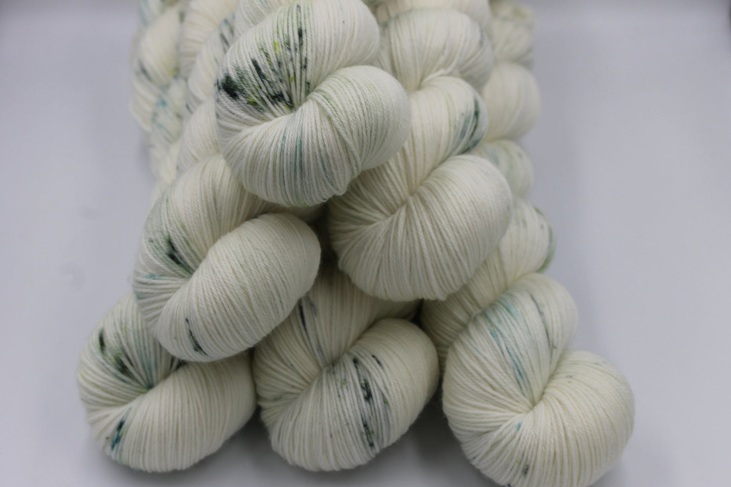 Saltmarsh Light Speckle Sock Skein 75% SuperWash Merino and 25 Nylon Hand Dyed Yarn 100g