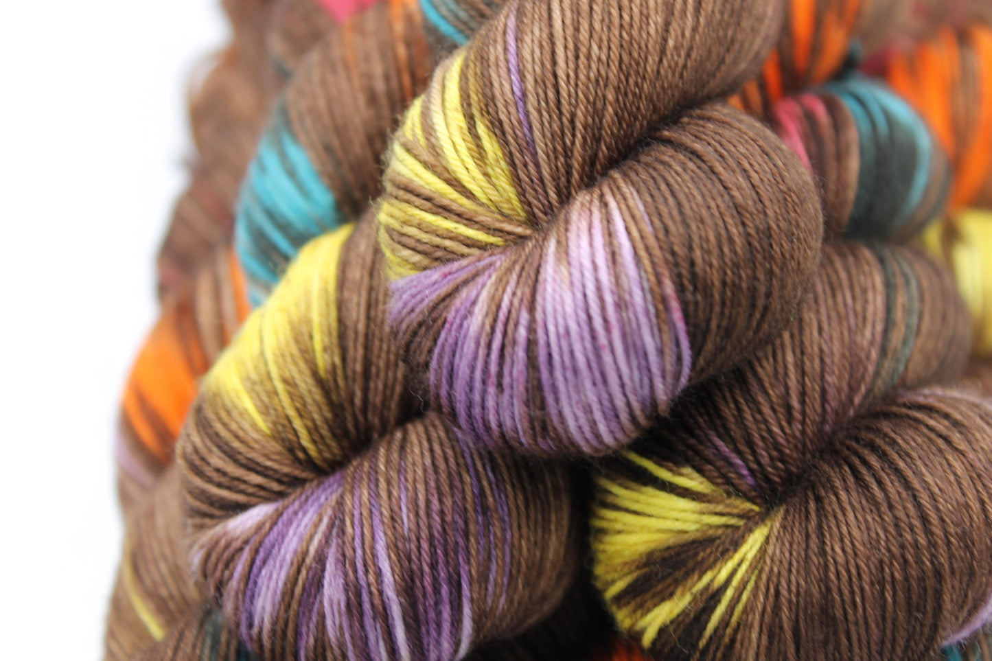 Smarties Sock Skein 75% SuperWash Merino and 25 Nylon Hand Dyed Yarn 100g