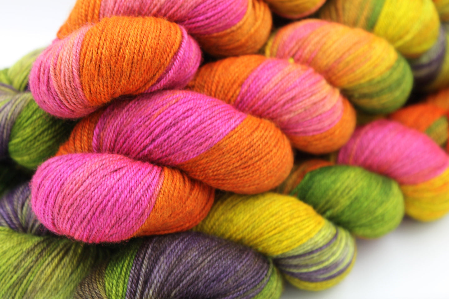 Spice Market Sock Skein 60% SuperWash Merino 20 silk and 20 Yak Hand Dyed Yarn