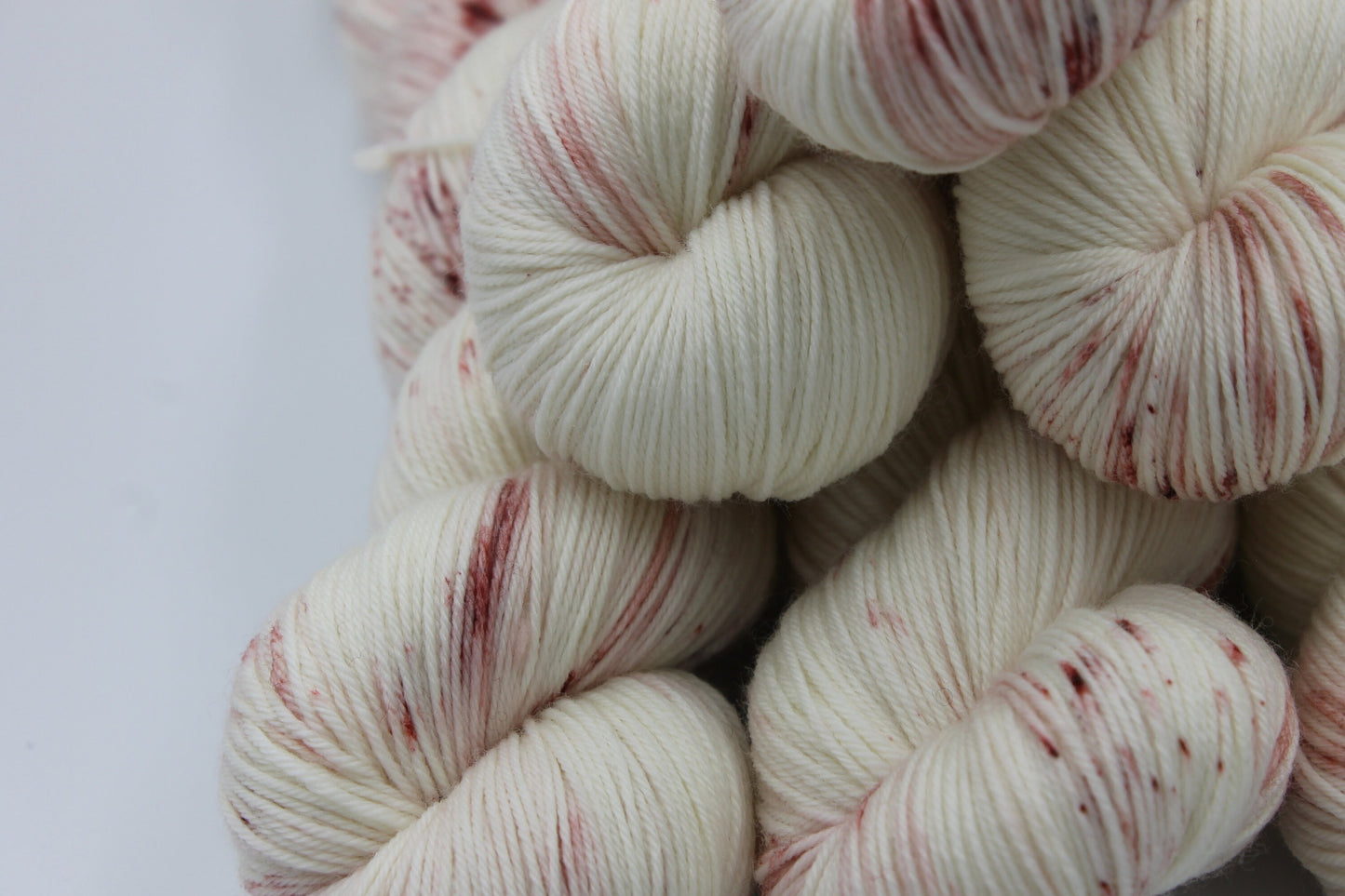Old Rose Light Speckle Sock Skein 75% SuperWash Merino and 25 Nylon Hand Dyed Yarn 100g