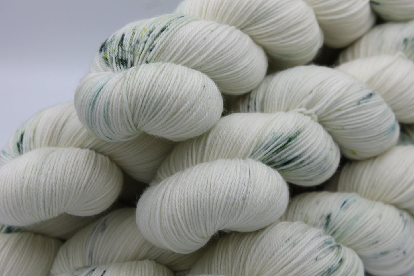 Saltmarsh Light Speckle Sock Skein 75% SuperWash Merino and 25 Nylon Hand Dyed Yarn 100g