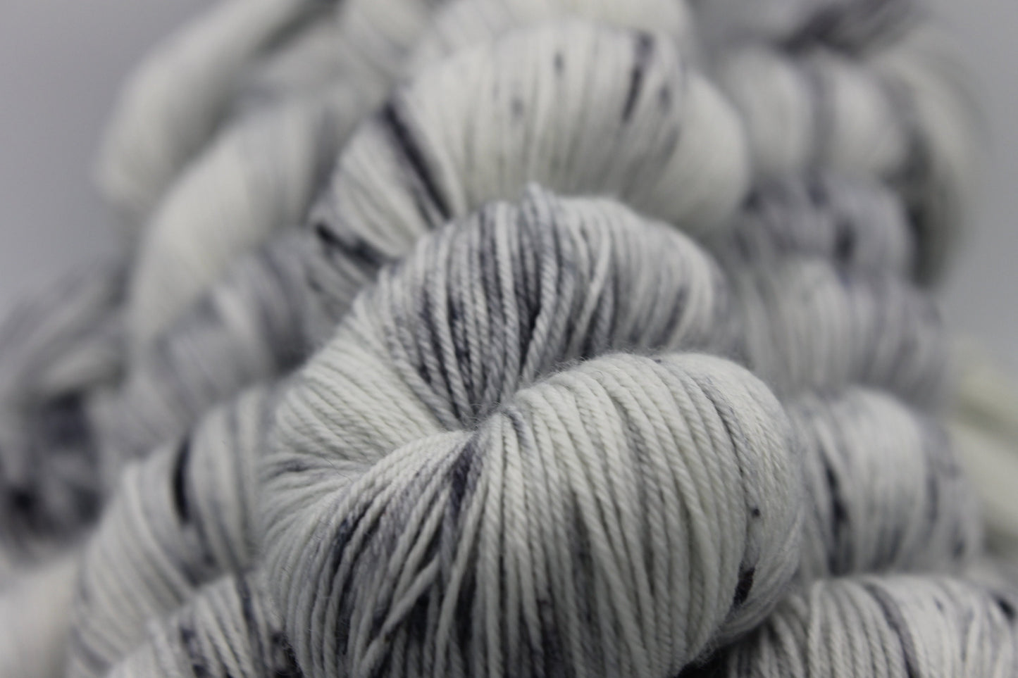 Granite Deep Speckle Sock Skein 75% SuperWash Merino and 25 Nylon Hand Dyed Yarn 100g