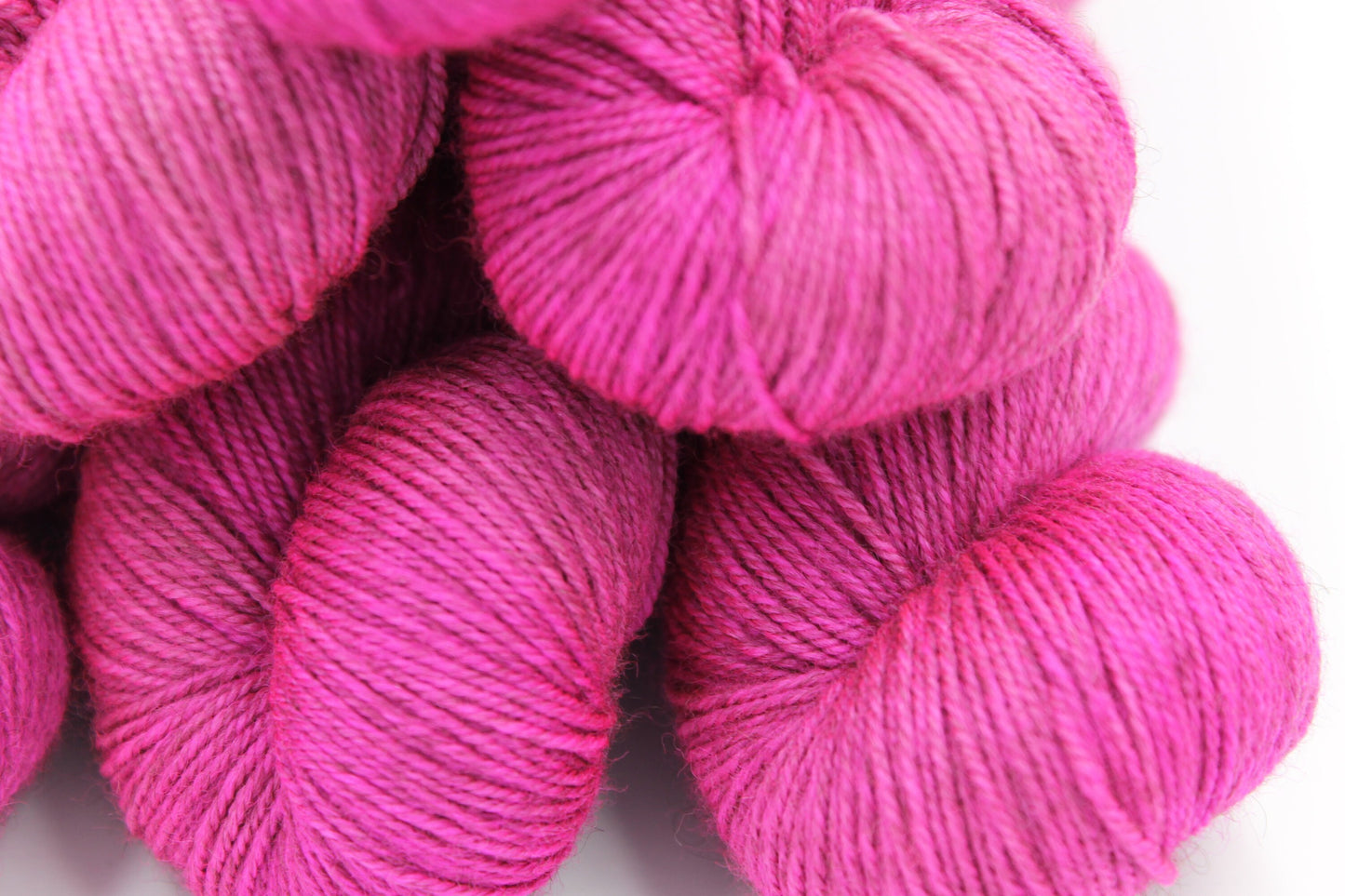 Fuchsia, Sock Skein 70% Superwash Merino 20 Yak 10 Nylon 100g
