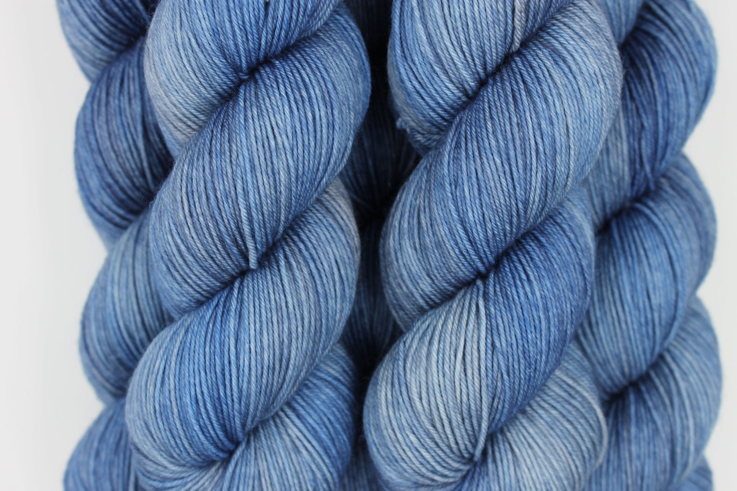 Denim, Sock Skein 75% SuperWash Merino and 25 Nylon Hand Dyed Yarn 100g