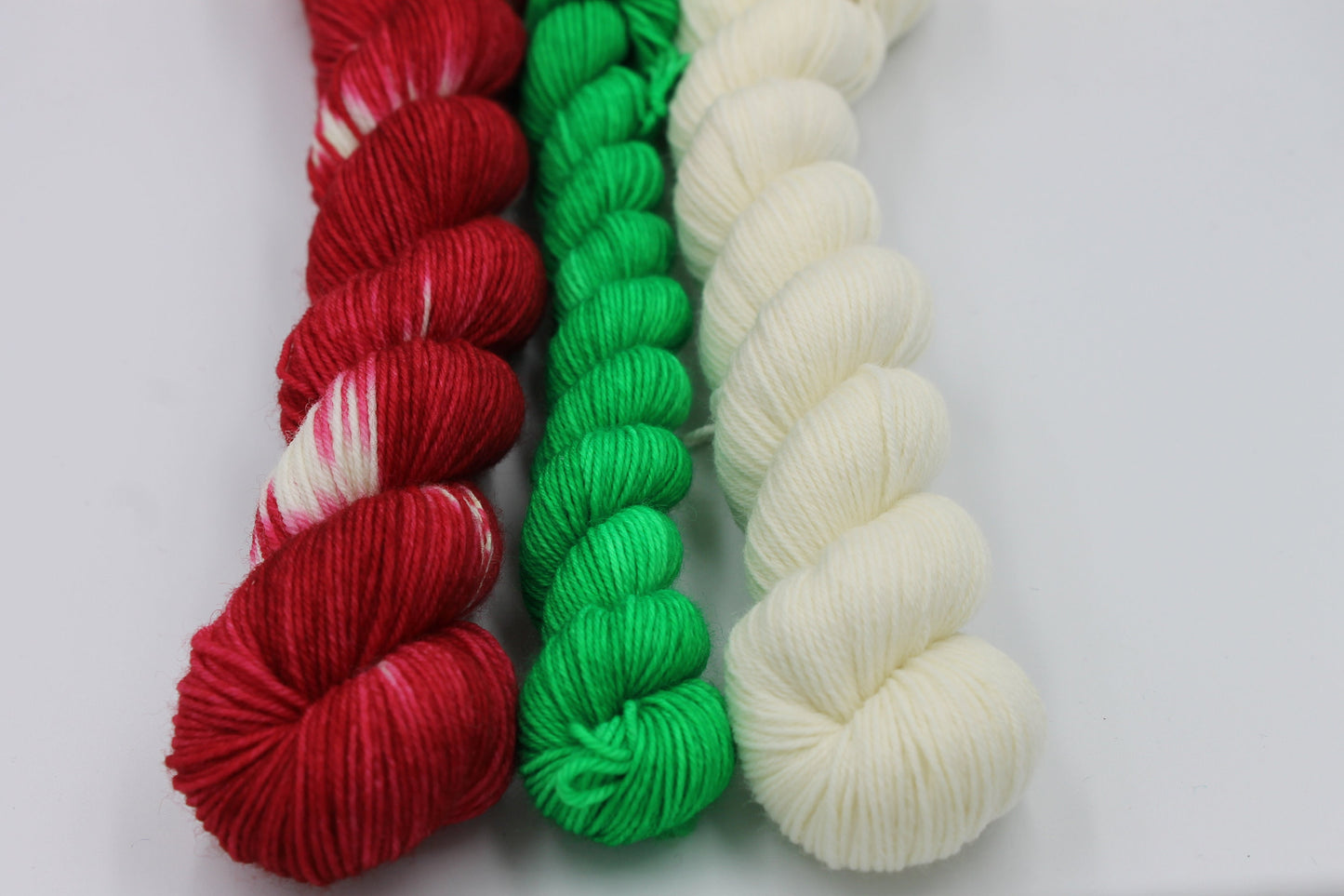 Toadstool, Sock 2x50g and 1 x 20g skeins 75% SuperWash Merino and 25 Nylon Hand Dyed Yarn 120g total