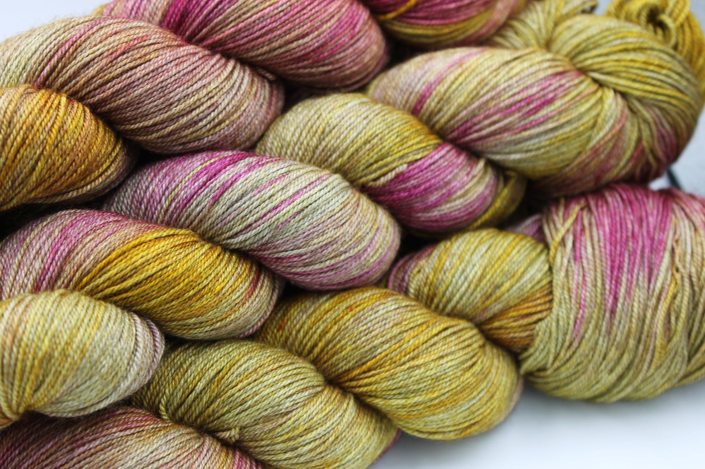Brocade Sock Skein 60% SuperWash Merino 20 silk and 20 Yak Hand Dyed Yarn