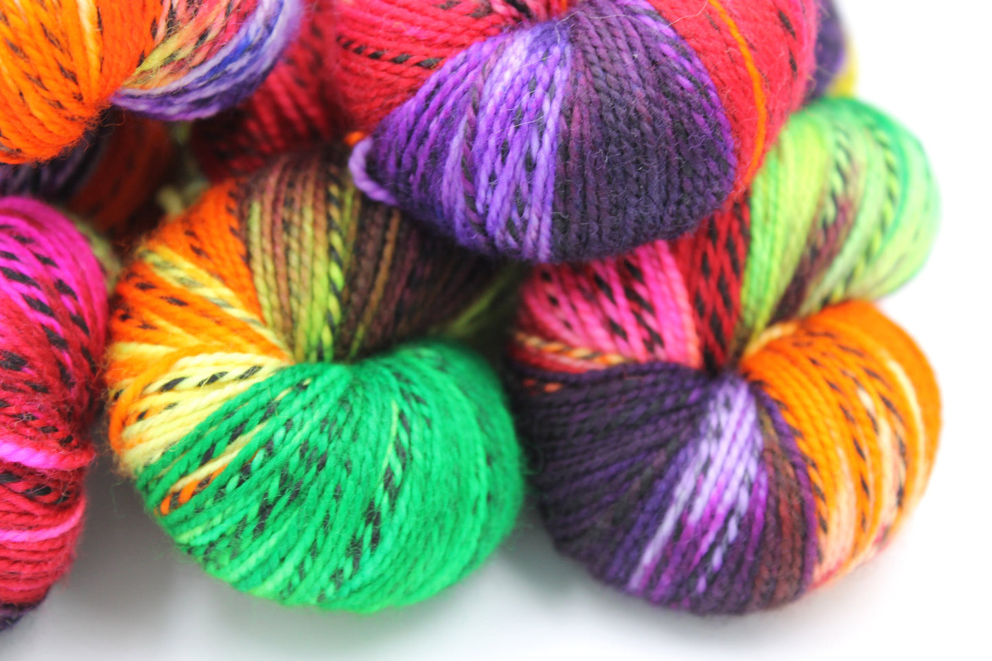Funky Zebra Sock Skein 80% SuperWash Merino and 20 Nylon Hand Dyed Zebra Yarn 100g