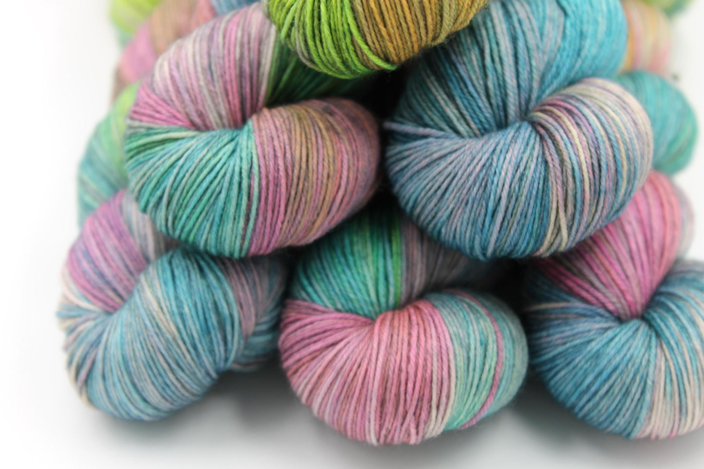 Misty Moorland Sock Skein 75% SuperWash Merino and 25 Nylon Hand Dyed Yarn 100g