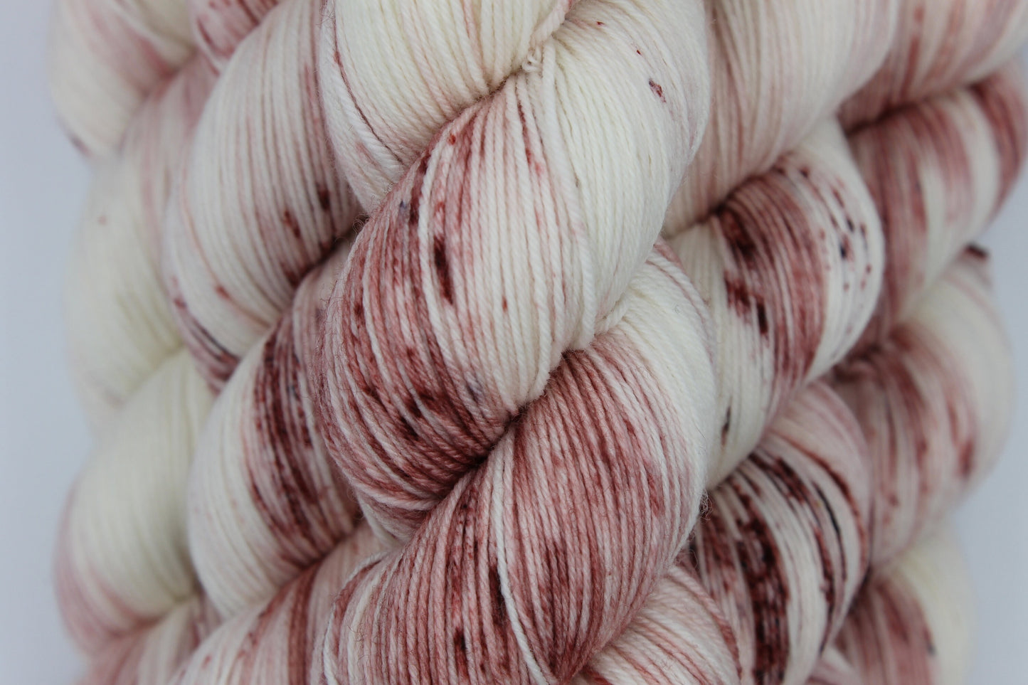 Old Rose Deep Speckle Sock Skein 75% SuperWash Merino and 25 Nylon Hand Dyed Yarn 100g