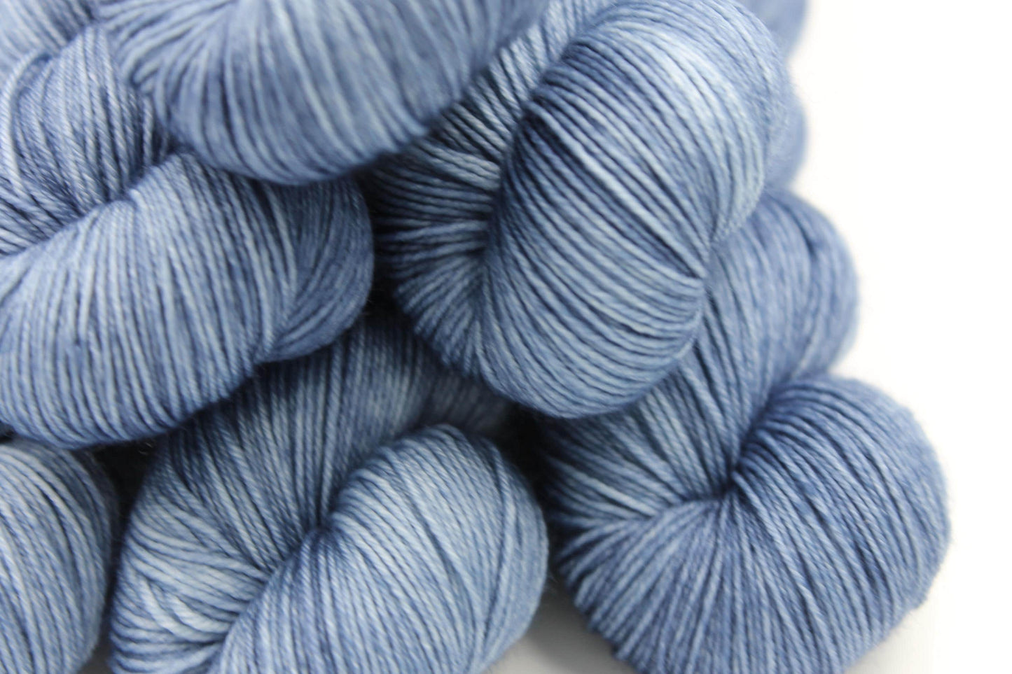 Mountain Blue Sock Skein 75% SuperWash Merino and 25 Nylon Hand Dyed Yarn 100g