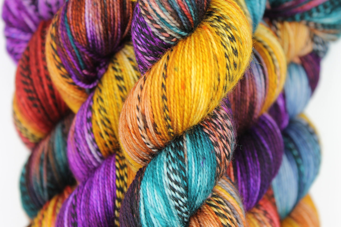 Autumn Zebra Sock Skein 80% SuperWash Merino and 20 Nylon Hand Dyed Zebra Yarn 100g