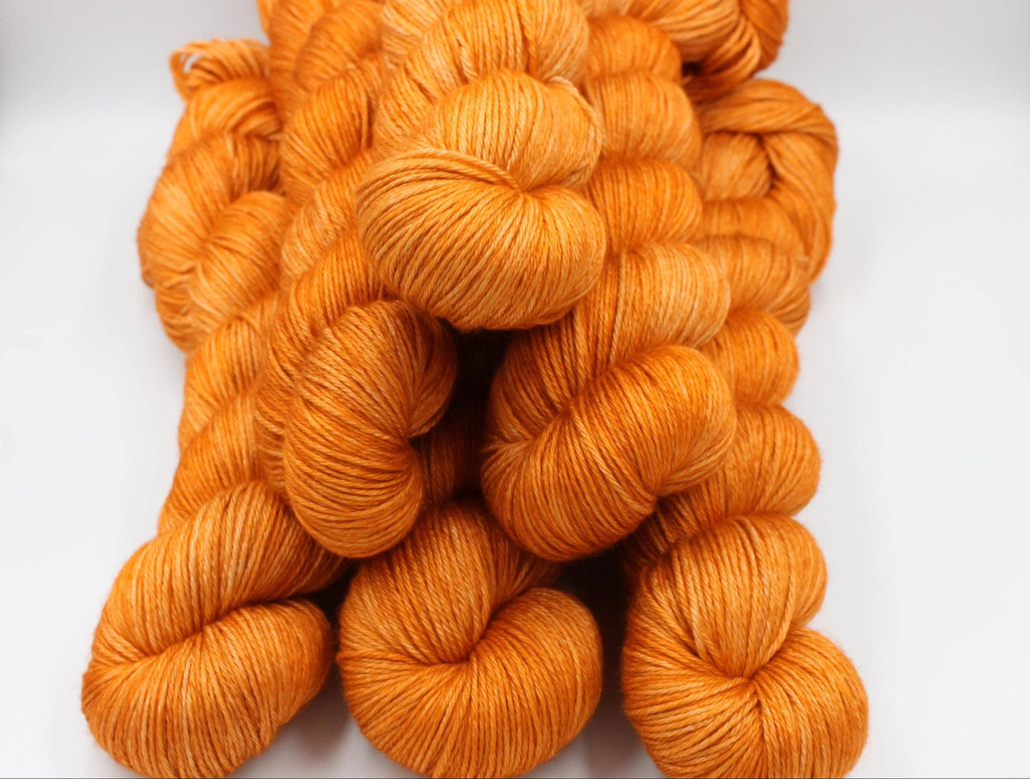 Pumpkin Sock skein 50% Superwash Merino Wool 50 Silk 100g Skeins