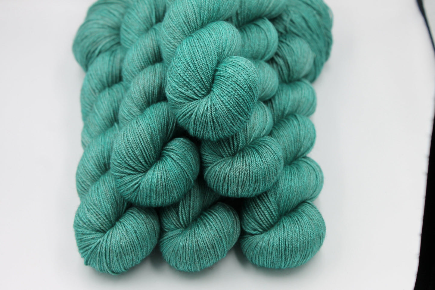 Jade Sock Skein 60% SuperWash Merino 20 silk and 20 Yak Hand Dyed Yarn