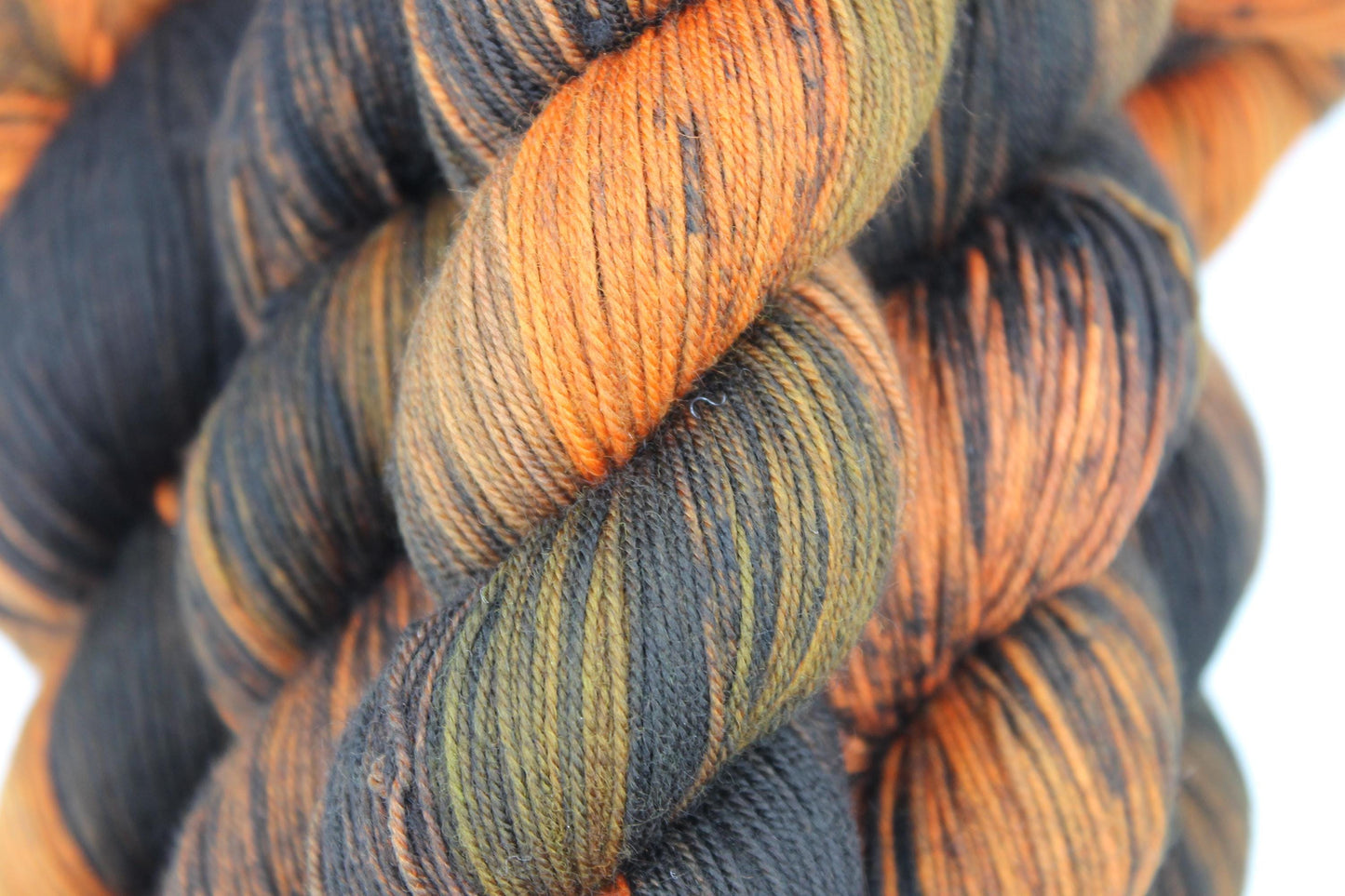 Dyeing Embers, Sock Skein 70% Superwash Merino 20 Yak 10 Nylon 100g
