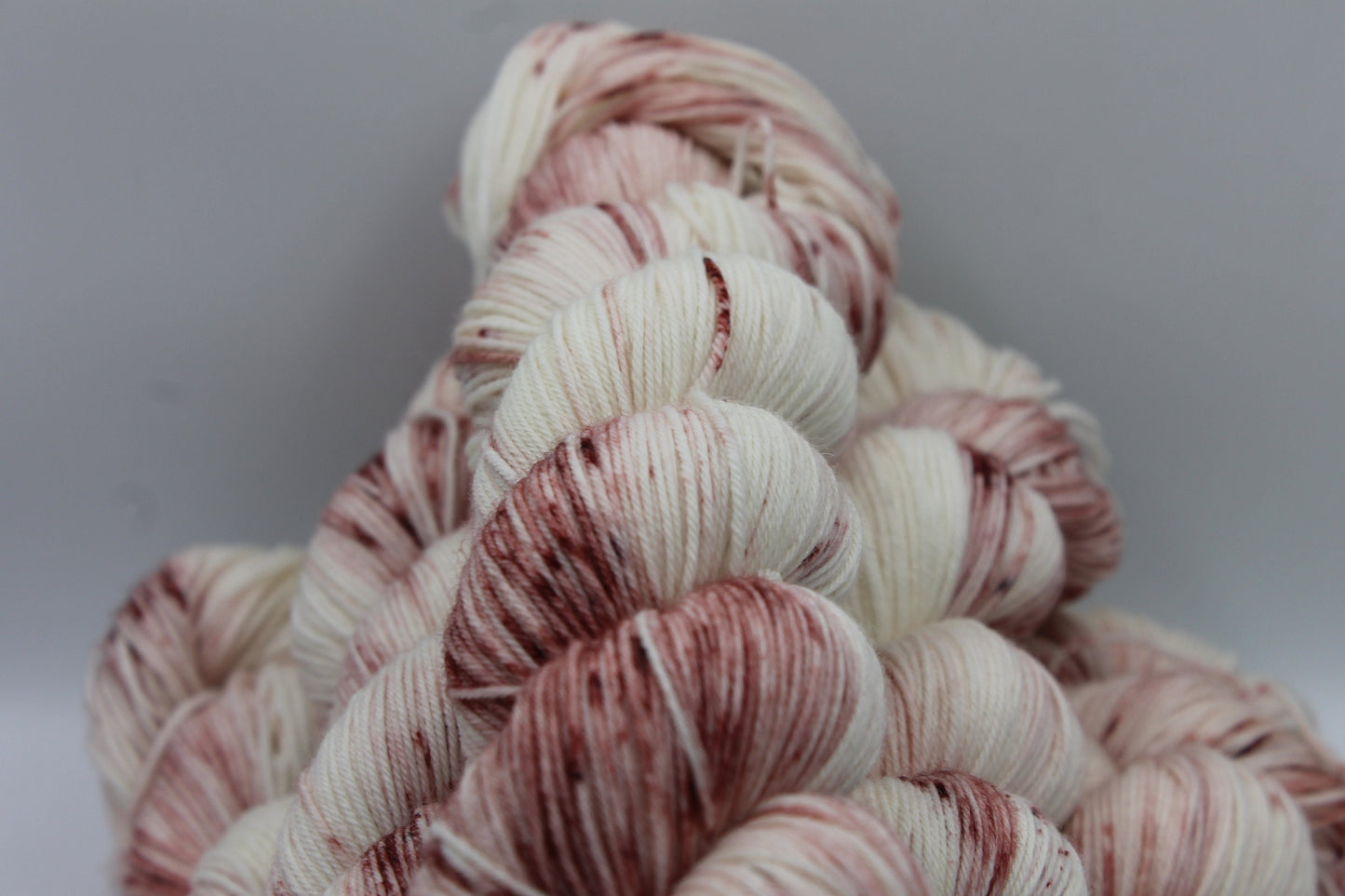 Old Rose Deep Speckle Sock Skein 75% SuperWash Merino and 25 Nylon Hand Dyed Yarn 100g