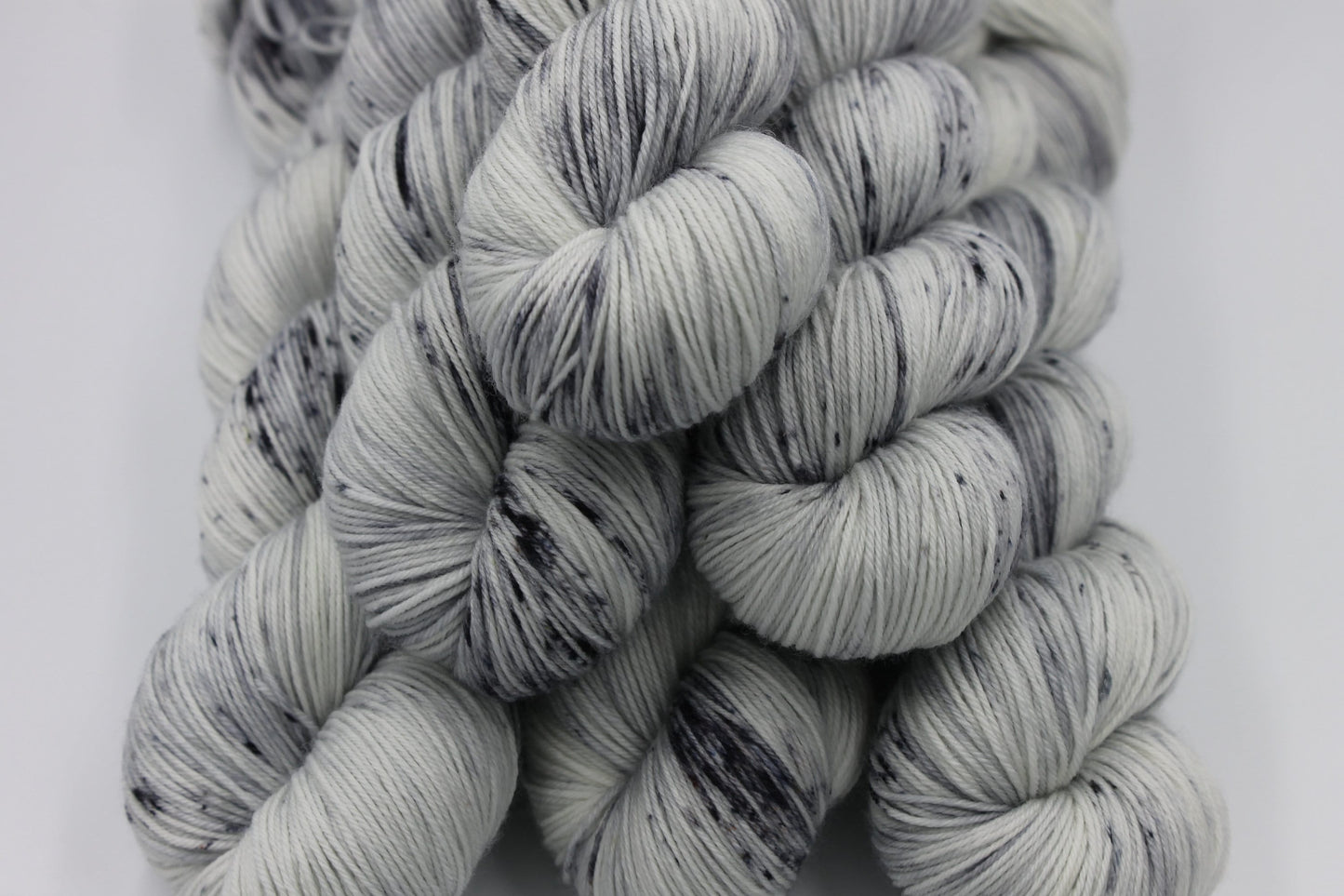 Granite Deep Speckle Sock Skein 75% SuperWash Merino and 25 Nylon Hand Dyed Yarn 100g