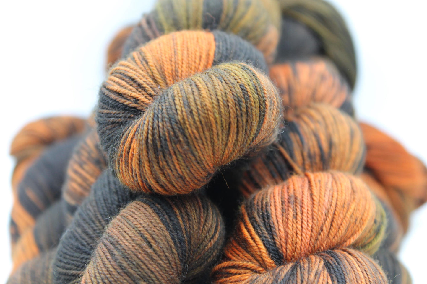 Dyeing Embers, Sock Skein 70% Superwash Merino 20 Yak 10 Nylon 100g
