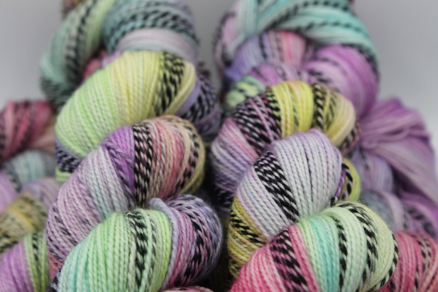 Pastel Zebra Sock Skein 80% SuperWash Merino and 20 Nylon Hand Dyed Zebra Yarn 100g