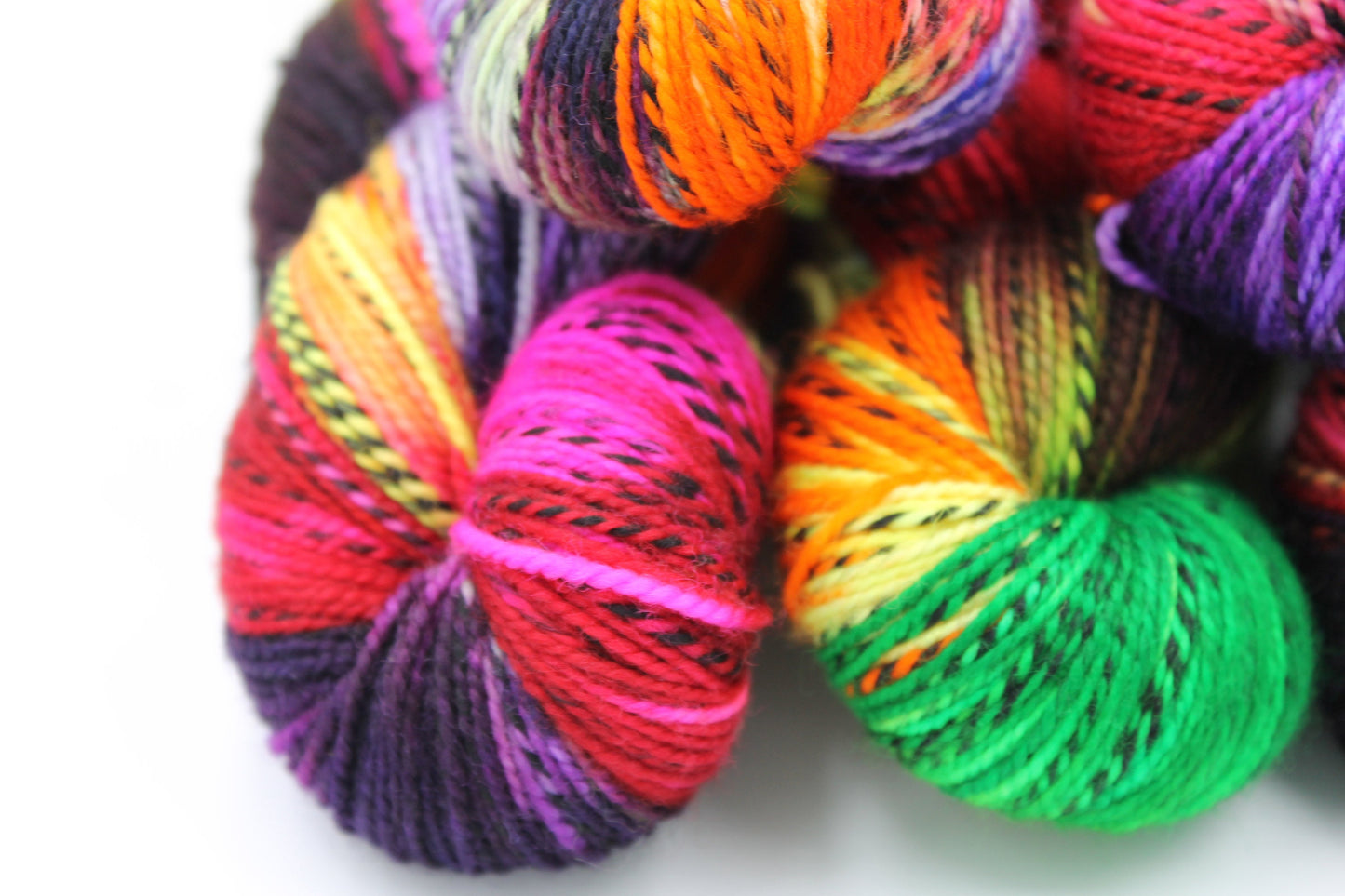 Funky Zebra Sock Skein 80% SuperWash Merino and 20 Nylon Hand Dyed Zebra Yarn 100g
