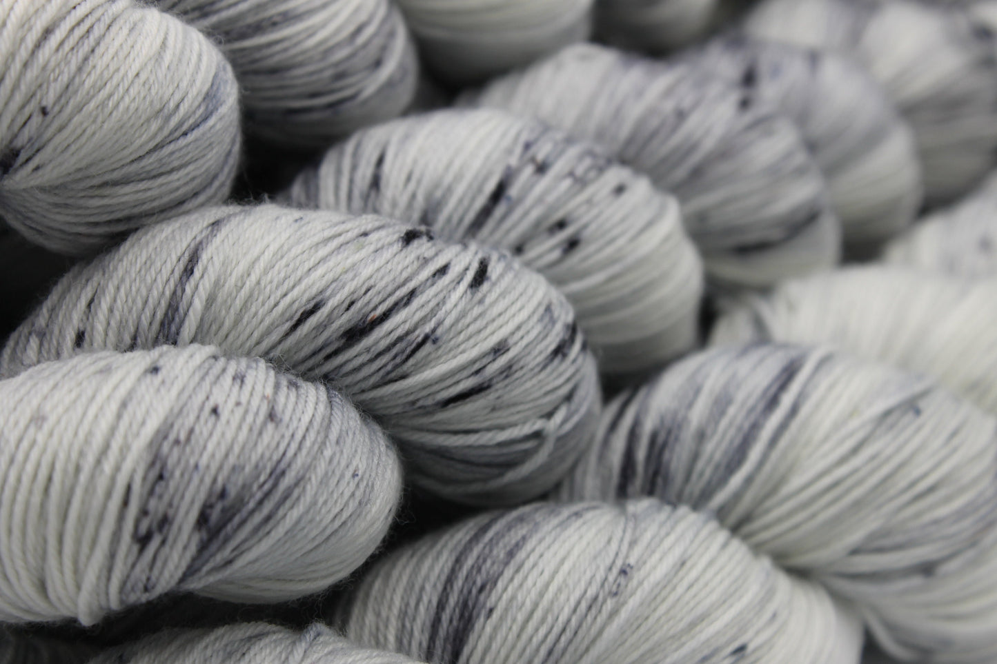 Granite Deep Speckle Sock Skein 75% SuperWash Merino and 25 Nylon Hand Dyed Yarn 100g