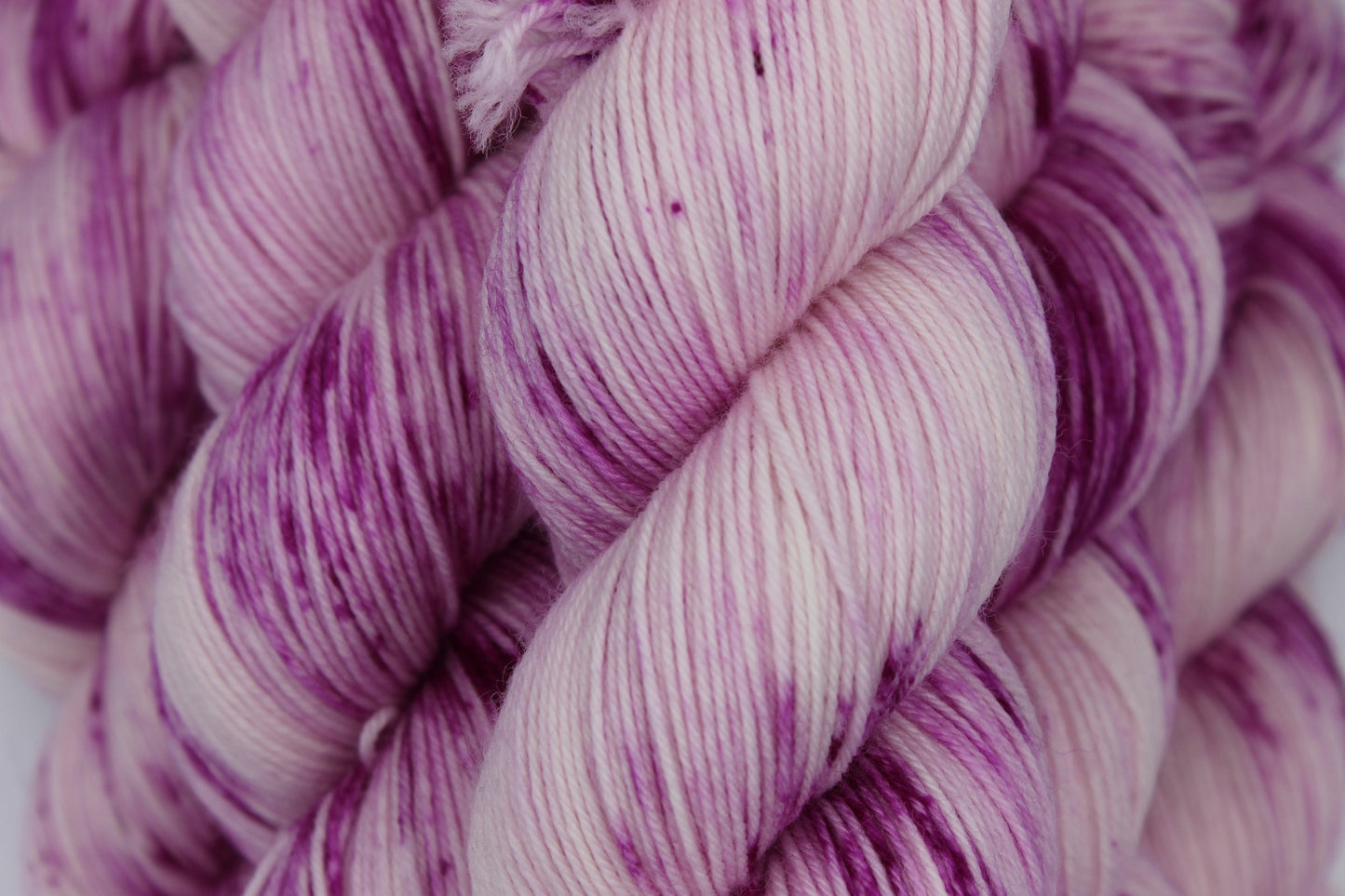 Wild Raspberry Deep Speckle Sock Skein 75% SuperWash Merino and 25 Nylon Hand Dyed Yarn 100g