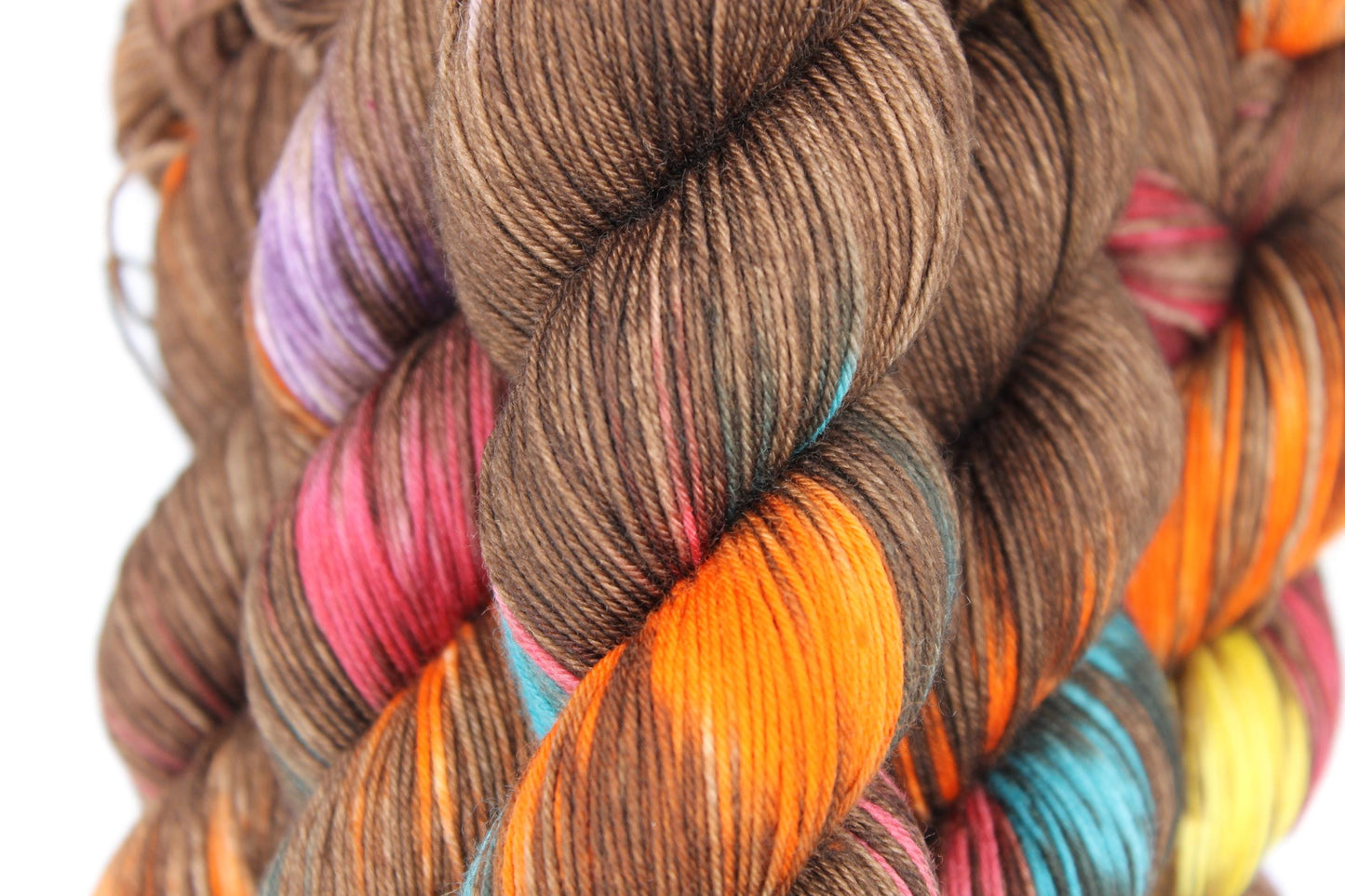 Smarties Sock Skein 75% SuperWash Merino and 25 Nylon Hand Dyed Yarn 100g