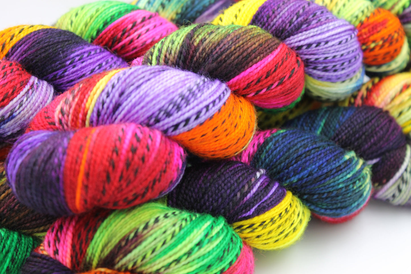 Funky Zebra Sock Skein 80% SuperWash Merino and 20 Nylon Hand Dyed Zebra Yarn 100g